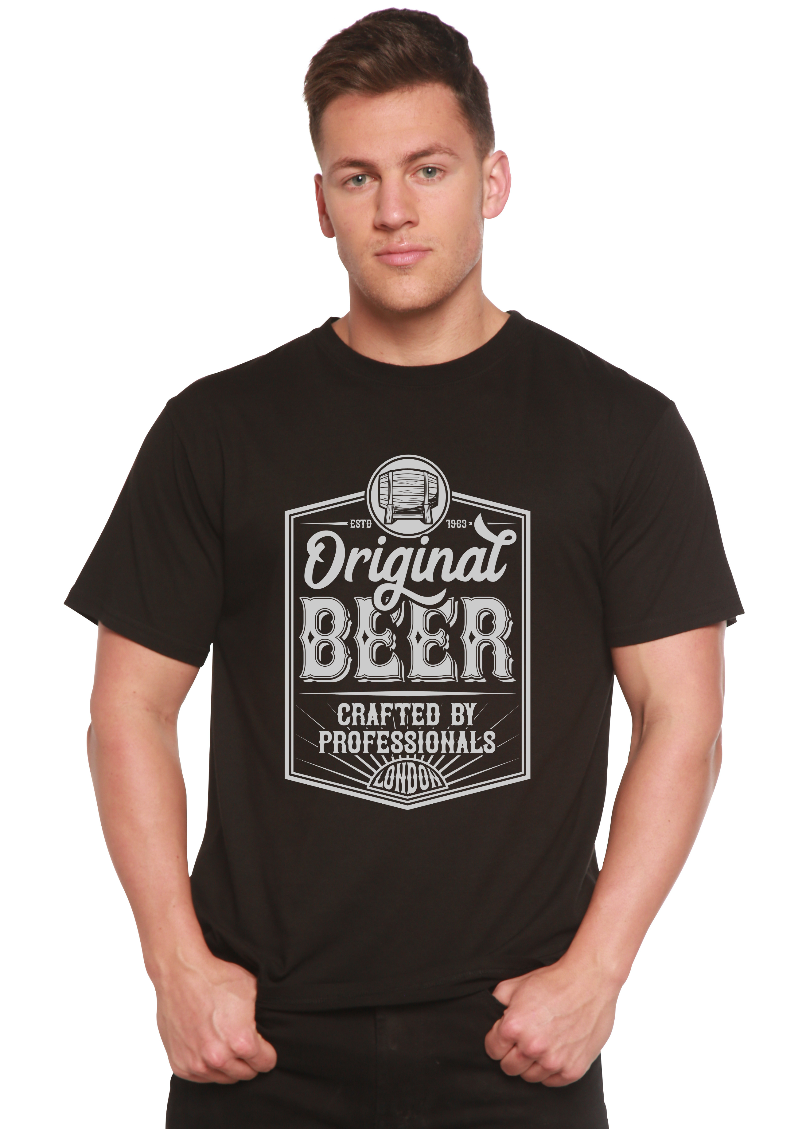 Original Beer Men's Bamboo Viscose/Organic Cotton Short Sleeve Graphic T-Shirt - The7Letter