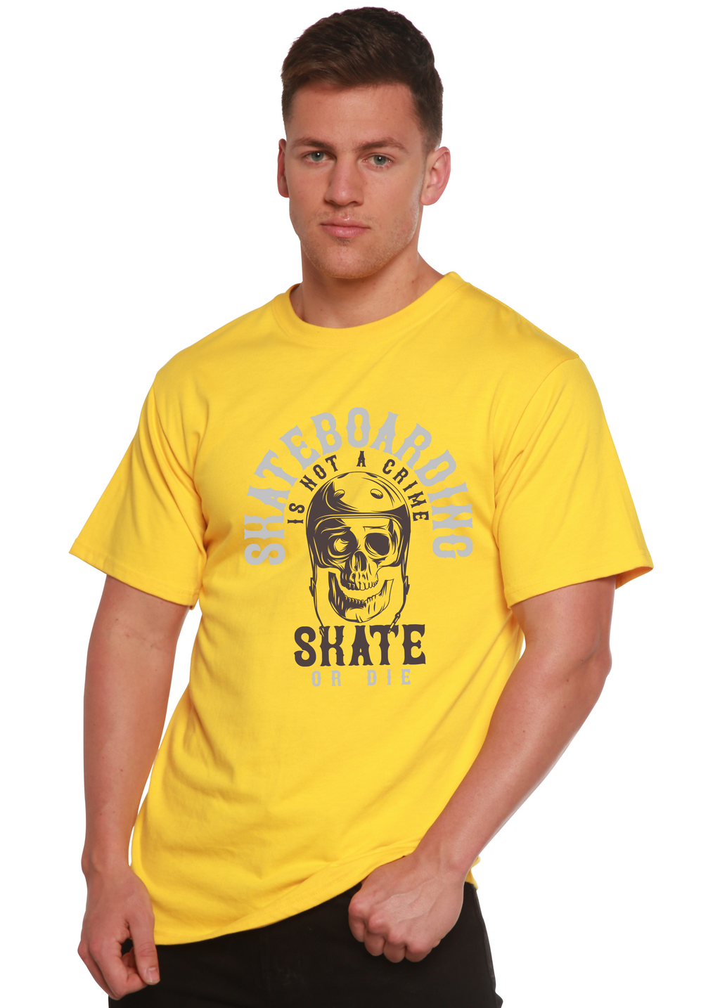 Skate Boarding Men's Bamboo Viscose/Organic Cotton Short Sleeve Graphic T-Shirt - The7Letter