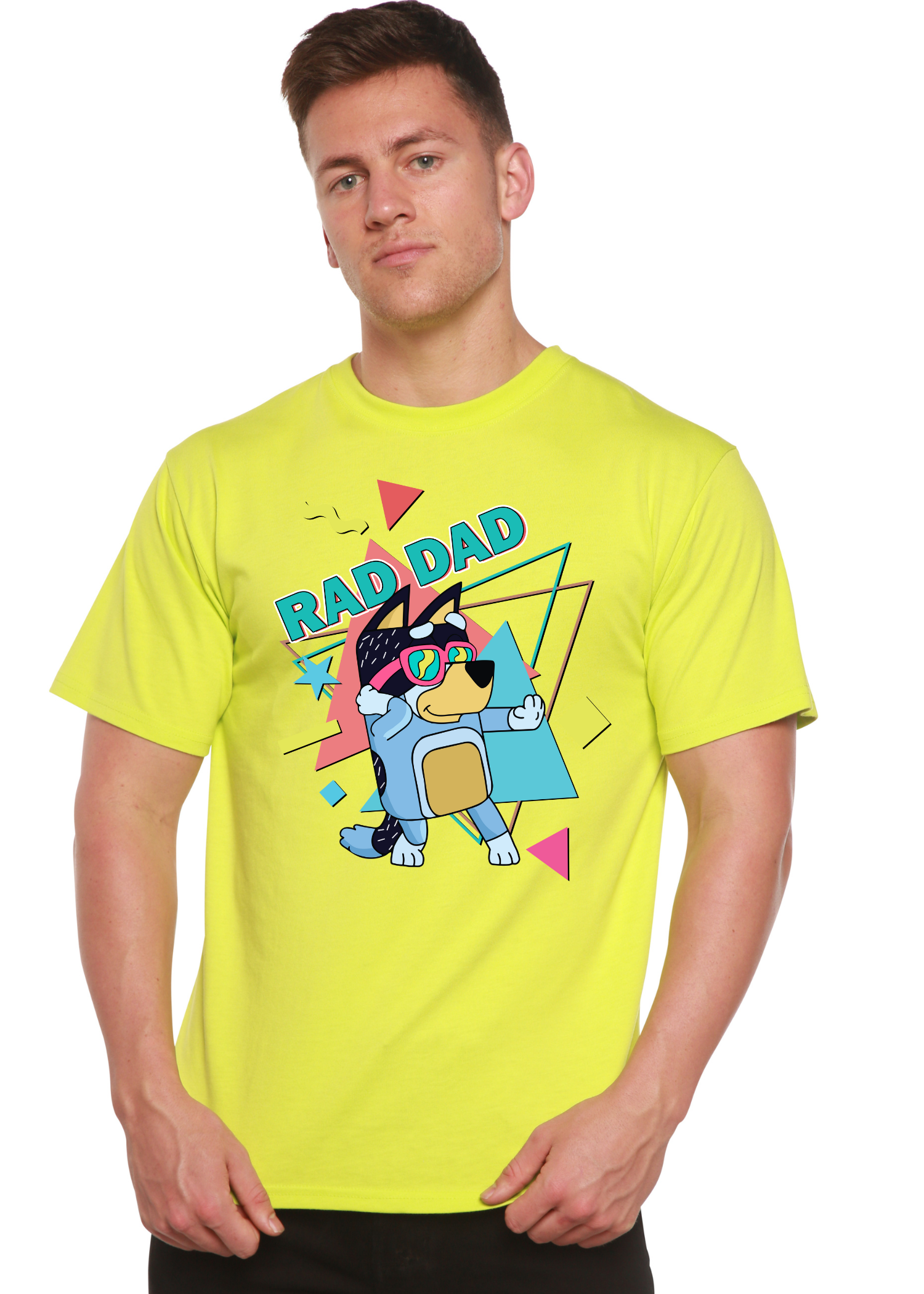 Rad Dad Bluey Men's Bamboo Short Sleeve Graphic T-Shirt - The7Letter