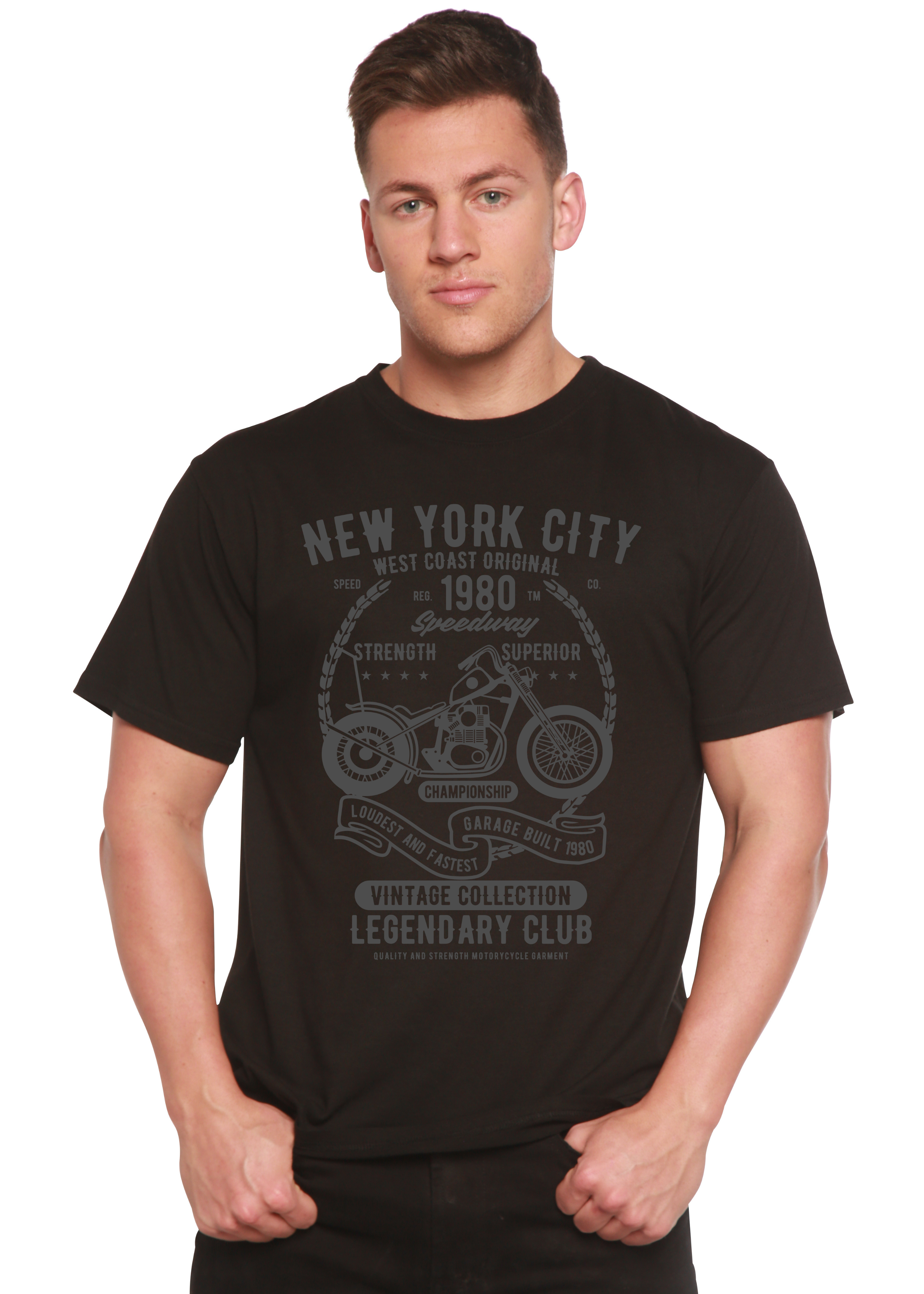 New York City Spun Bamboo® Men's Bamboo Viscose/Organic Cotton Short Sleeve Graphic T-Shirt - The7Letter