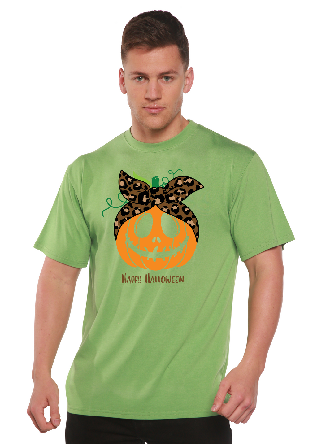 Happy Halloween Men's Bamboo Viscose/Organic Cotton Short Sleeve Graphic T-Shirt - The7Letter