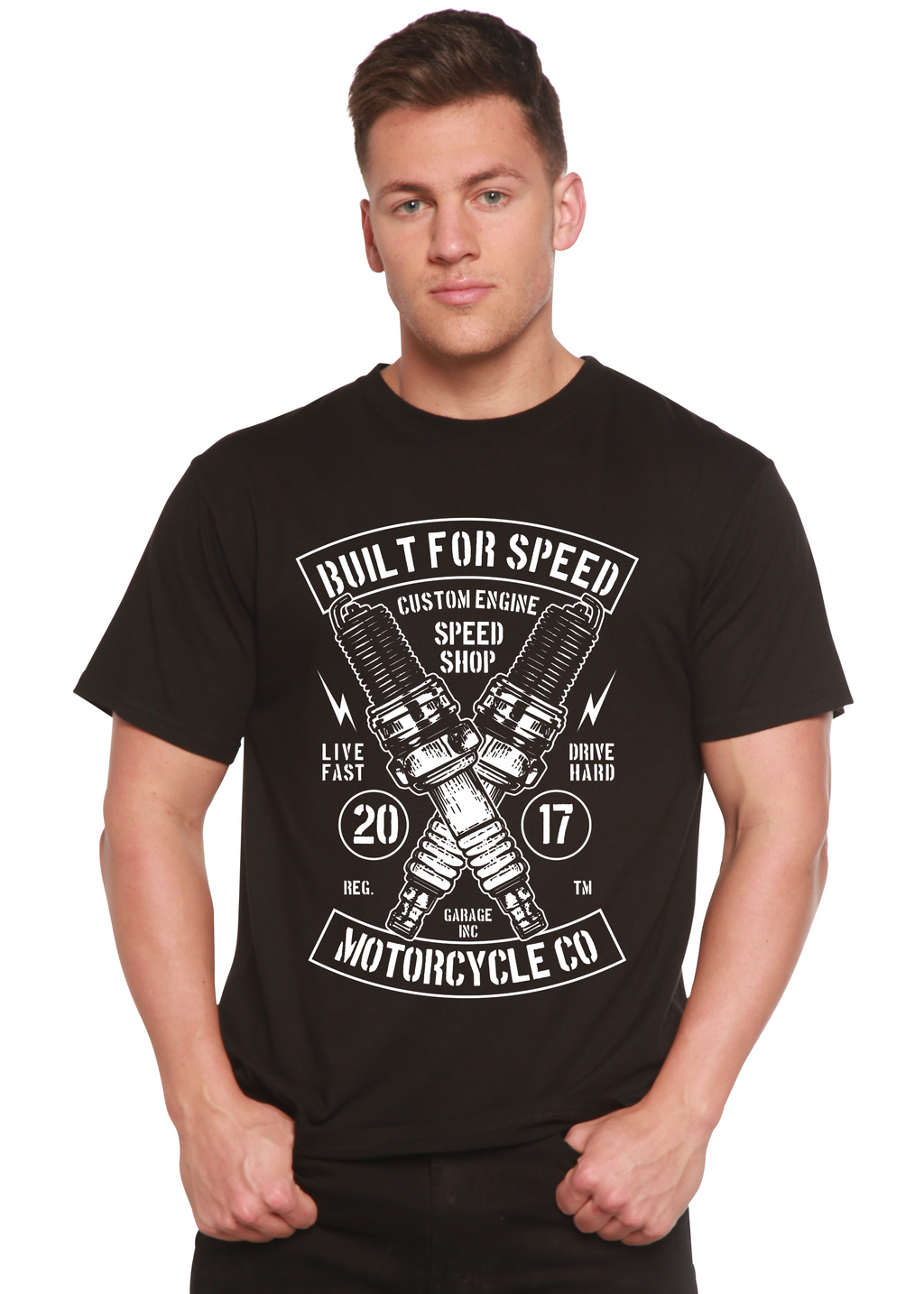 Built For Speed Men's Bamboo Viscose/Organic Cotton Short Sleeve Graphic T-Shirt - The7Letter