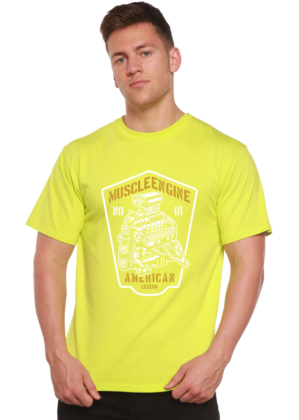 Muscle Engine Spun Bamboo® Men's Bamboo Viscose/Organic Cotton Short Sleeve Graphic T-Shirt - The7Letter