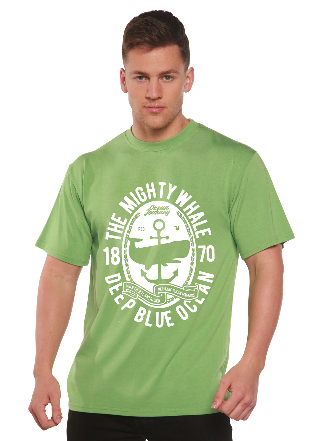 The Mighty Spun Bamboo® Men's Bamboo Viscose/Organic Cotton Short Sleeve Graphic T-Shirt - The7Letter