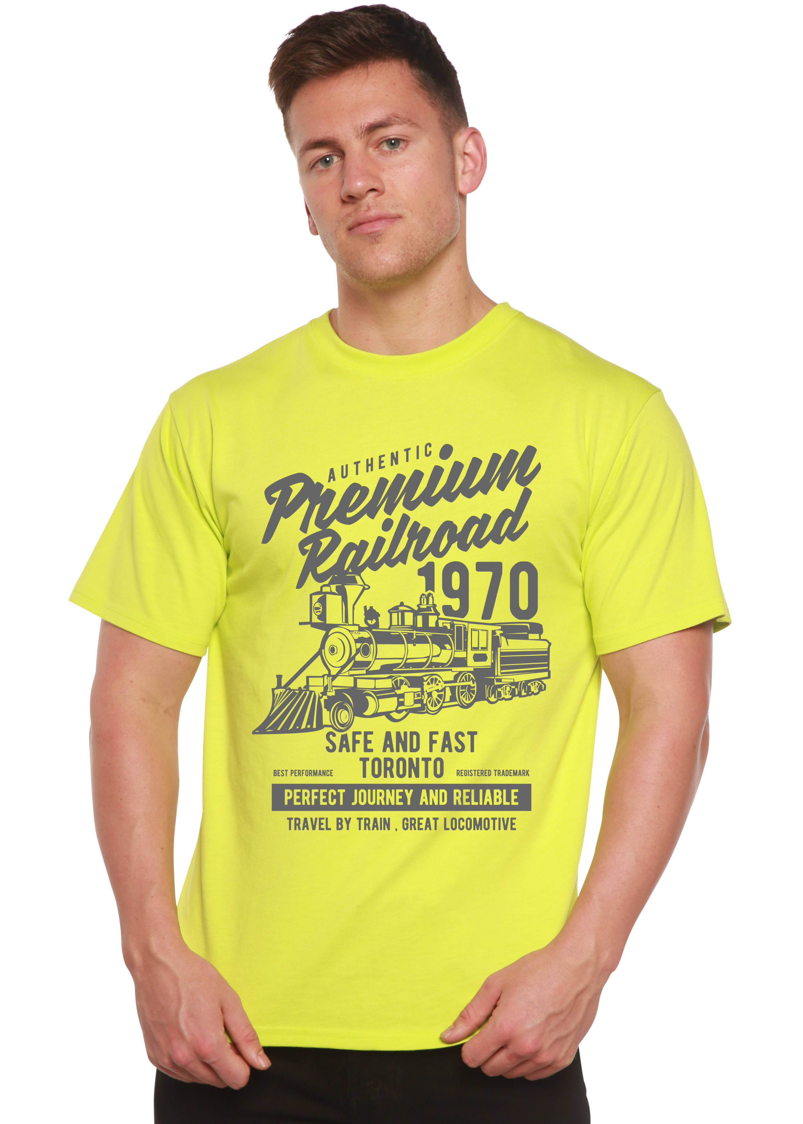 Premium Railroad Spun Bamboo® Men's Bamboo Viscose/Organic Cotton Short Sleeve Graphic T-Shirt - The7Letter