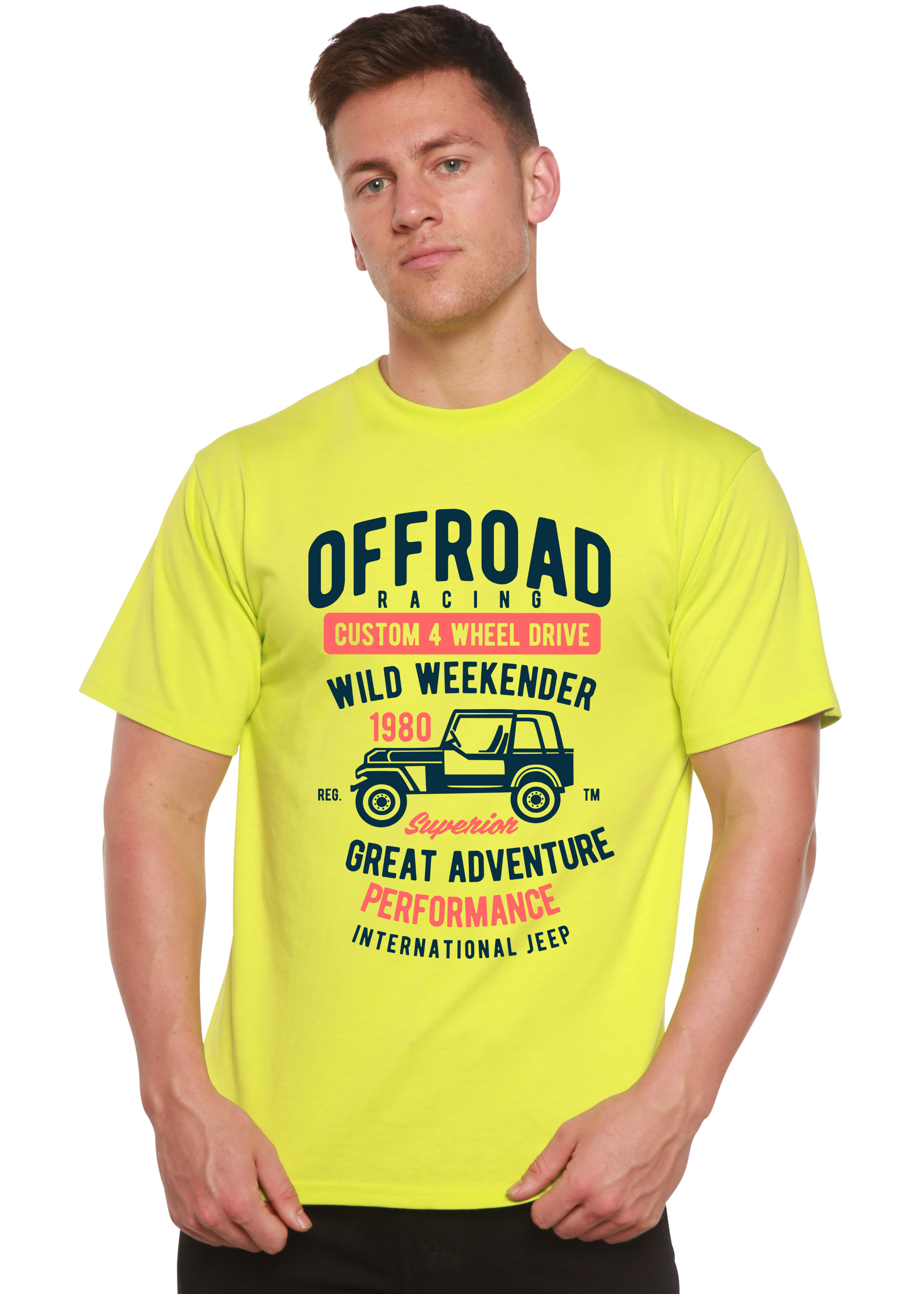 Off Road Racing Spun Bamboo® Men's Bamboo Viscose/Organic Cotton Short Sleeve Graphic T-Shirt - The7Letter