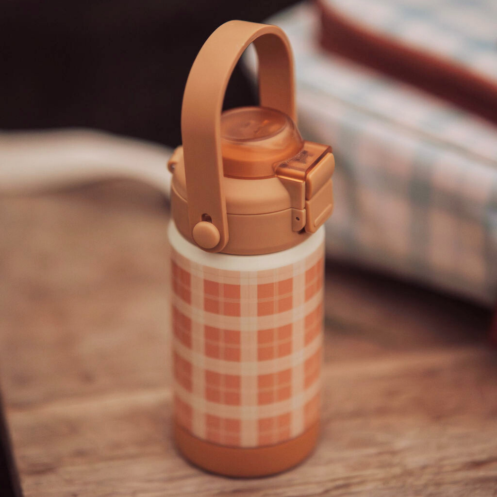 Sip + Chug 2 in 1 Thermo Water Bottle 12 oz. | Buckwheat Plaid - The7Letter