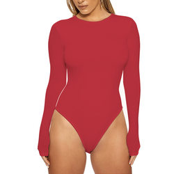 Automne Hiver Vêtements Femme Haut Décontracté à Manches Longues Collant Body