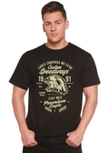 Custom Speedways Premium Eagle Men's Bamboo Viscose/Organic Cotton Short Sleeve Graphic T-Shirt - The7Letter