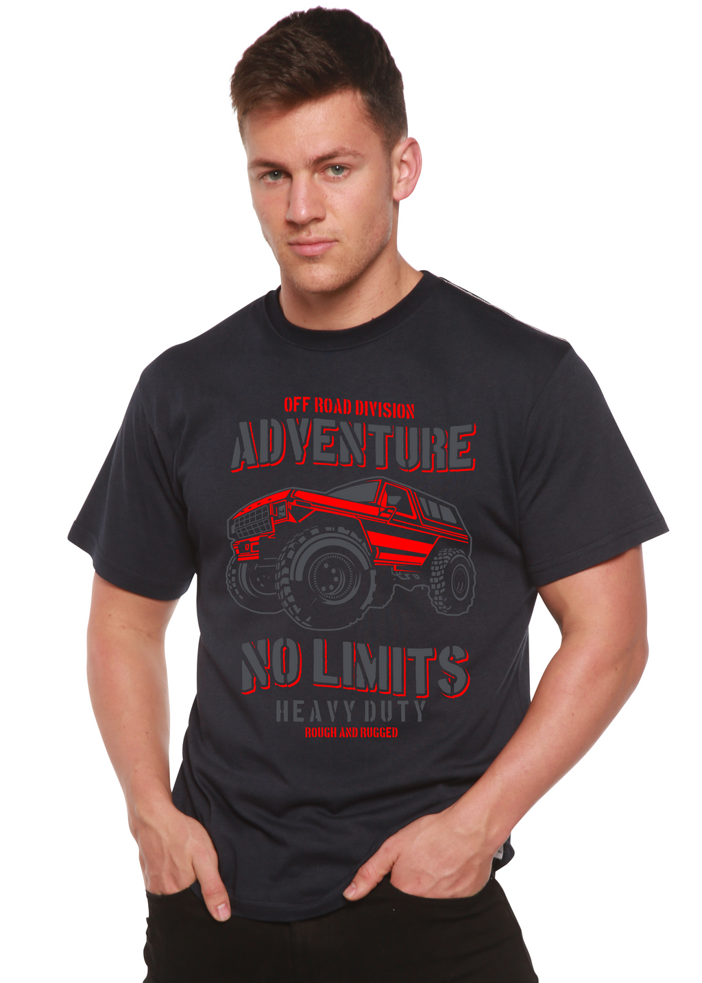 No Limits Spun Bamboo® Men's Bamboo Viscose/Organic Cotton Short Sleeve Graphic T-Shirt - The7Letter