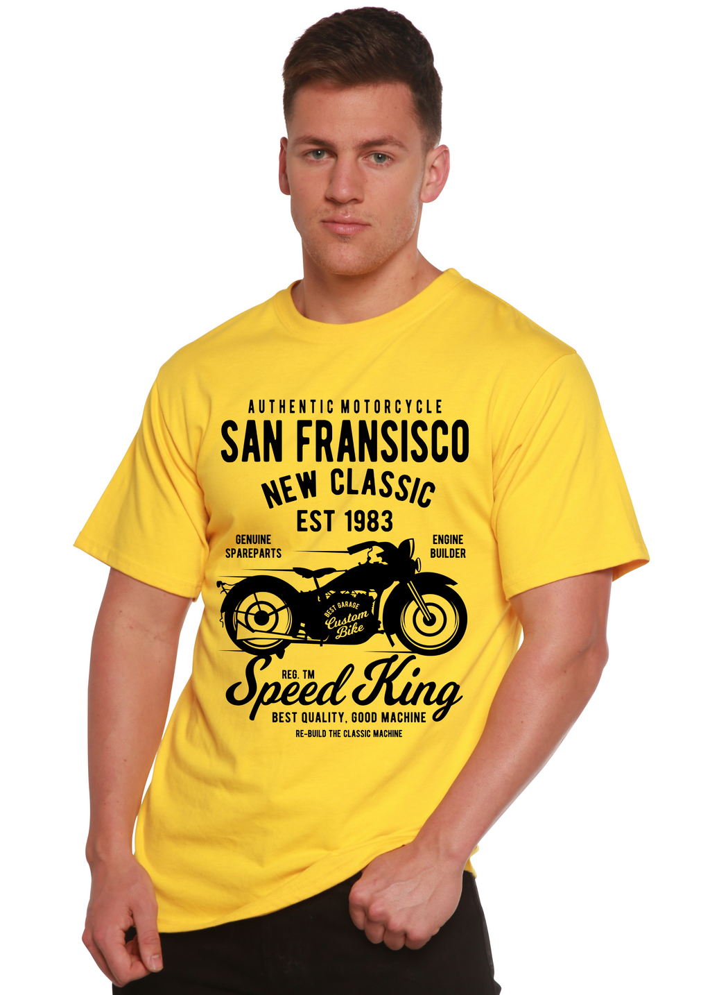 San Fransisco Spun Bamboo® Men's Bamboo Viscose/Organic Cotton Short Sleeve Graphic T-Shirt - The7Letter