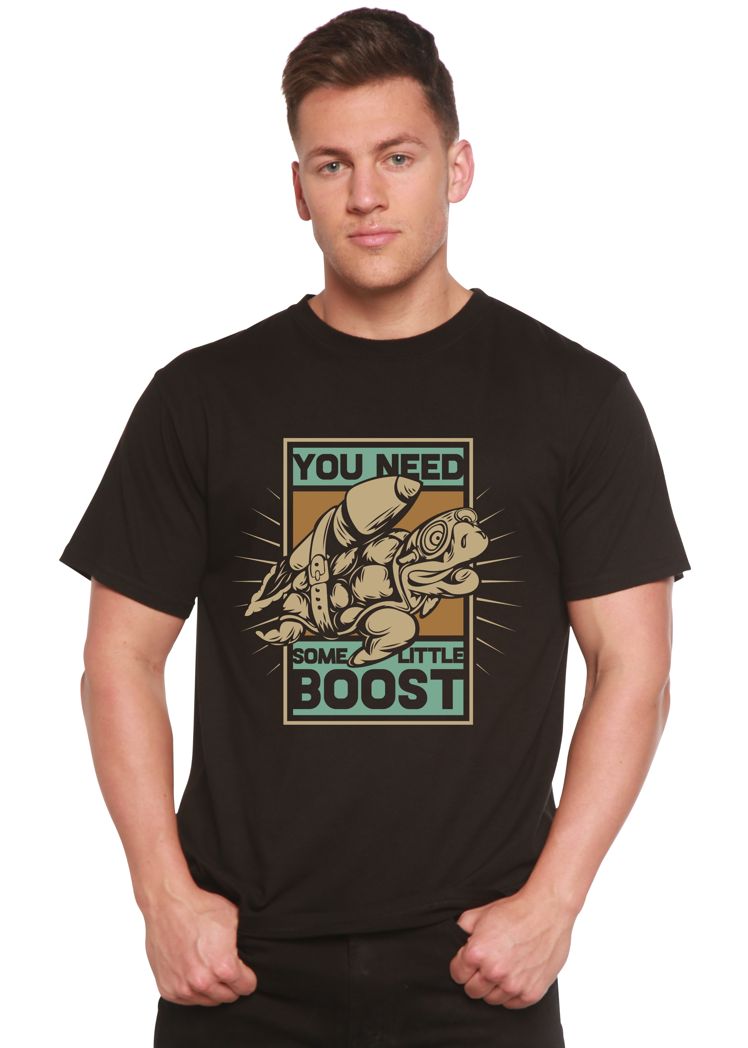 You Need Boost Men's Bamboo Viscose/Organic Cotton Short Sleeve Graphic T-Shirt - The7Letter