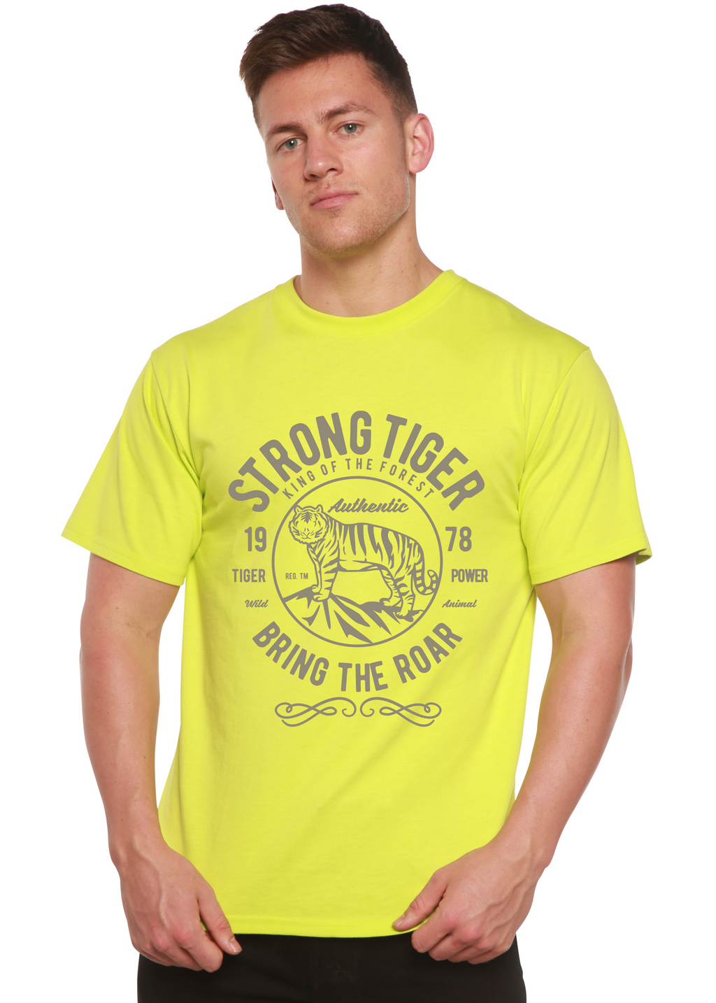 Strong Tiger Spun Bamboo® Men's Bamboo Viscose/Organic Cotton Short Sleeve Graphic T-Shirt - The7Letter