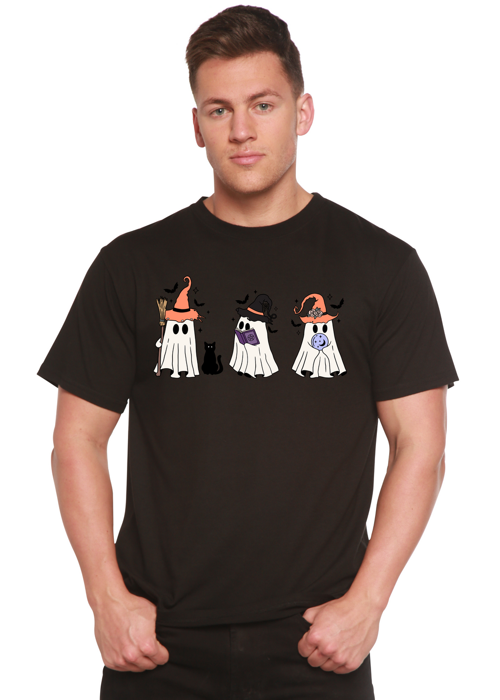 Halloween Boo Men's Bamboo Viscose/Organic Cotton Short Sleeve Graphic T-Shirt - The7Letter