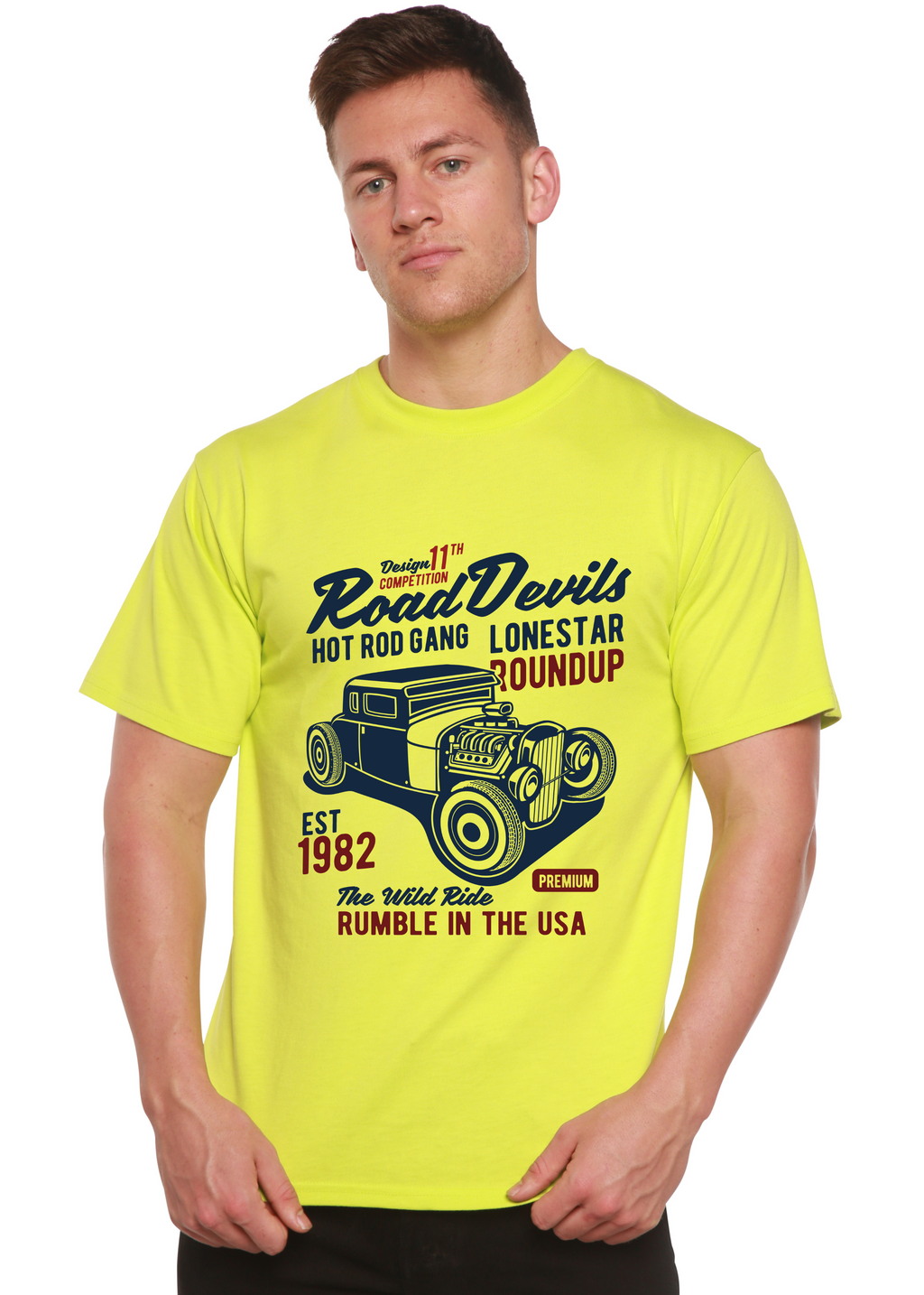 Road Devils Spun Bamboo® Men's Bamboo Viscose/Organic Cotton Short Sleeve Graphic T-Shirt - The7Letter