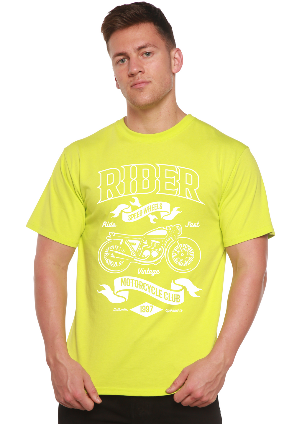 Rider Spun Bamboo® Men's Bamboo Viscose/Organic Cotton Short Sleeve Graphic T-Shirt - The7Letter