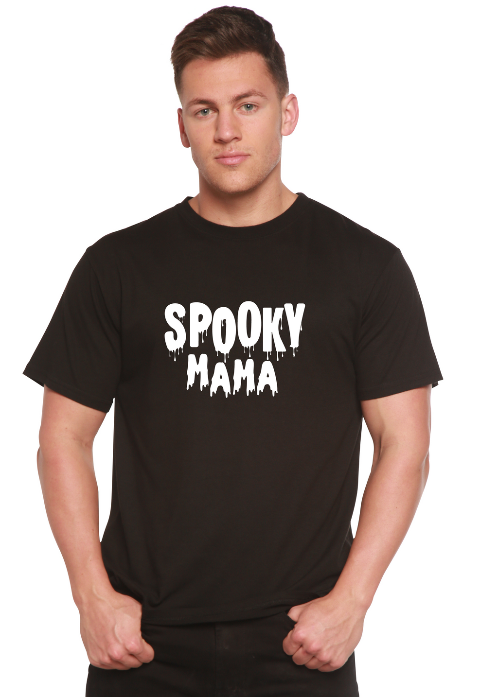 Spooky Mama Halloween Men's Bamboo Viscose/Organic Cotton Short Sleeve Graphic T-Shirt - The7Letter