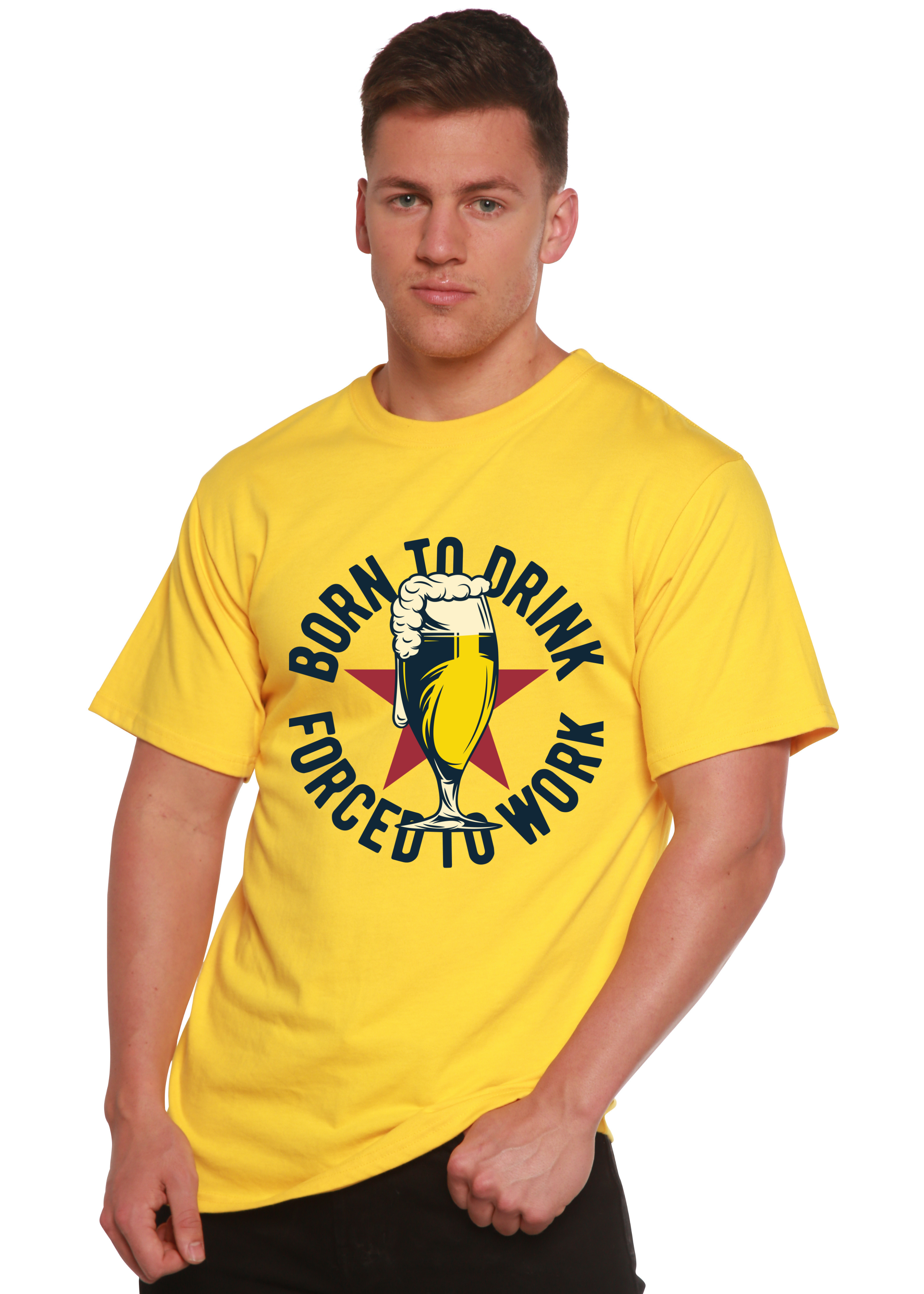 Born to Drink Men's Bamboo Viscose/Organic Cotton Short Sleeve Graphic T-Shirt - The7Letter