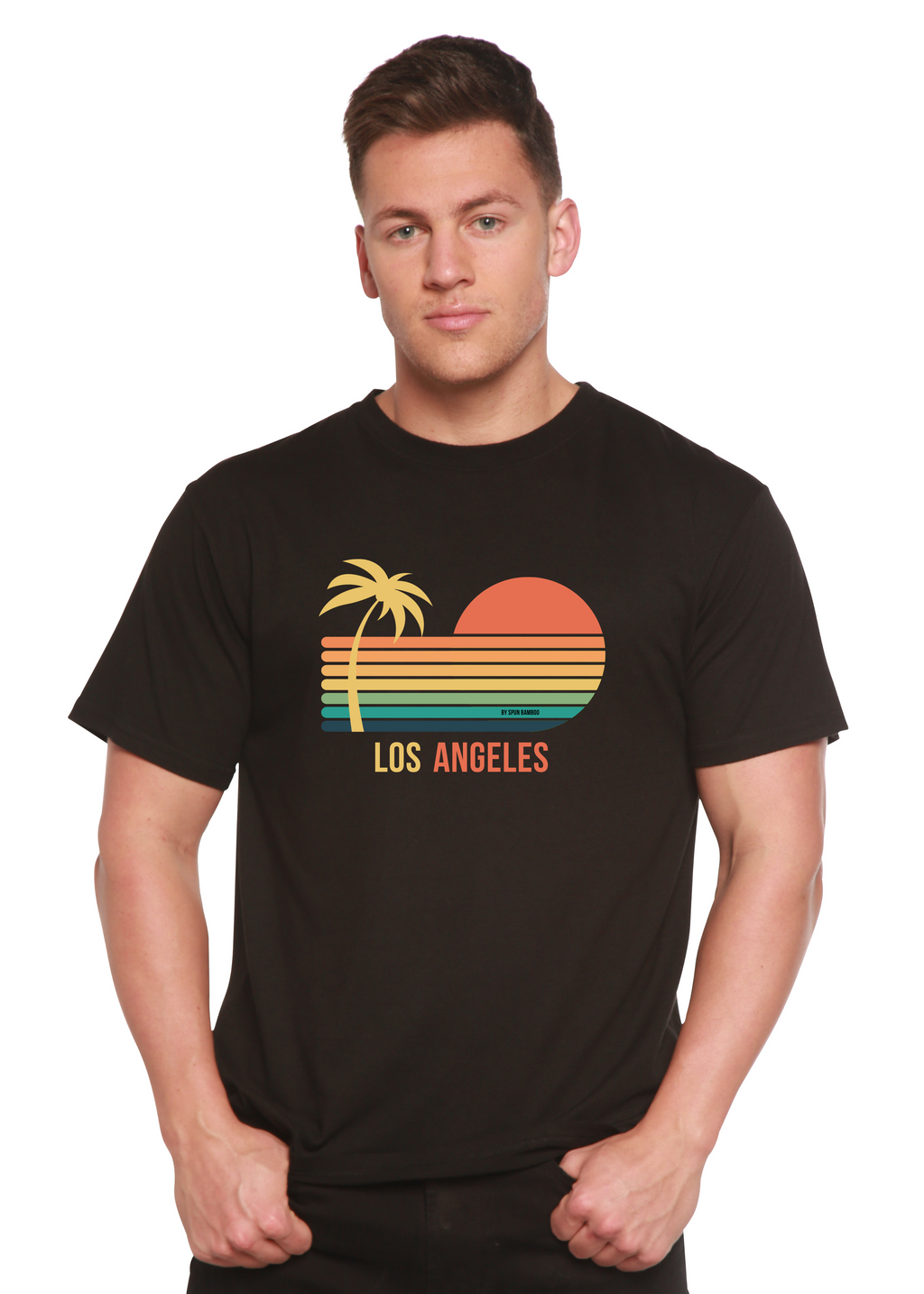 Los Angeles Unisex Bamboo Viscose/Organic Cotton Short Sleeve Graphic T-Shirt - The7Letter