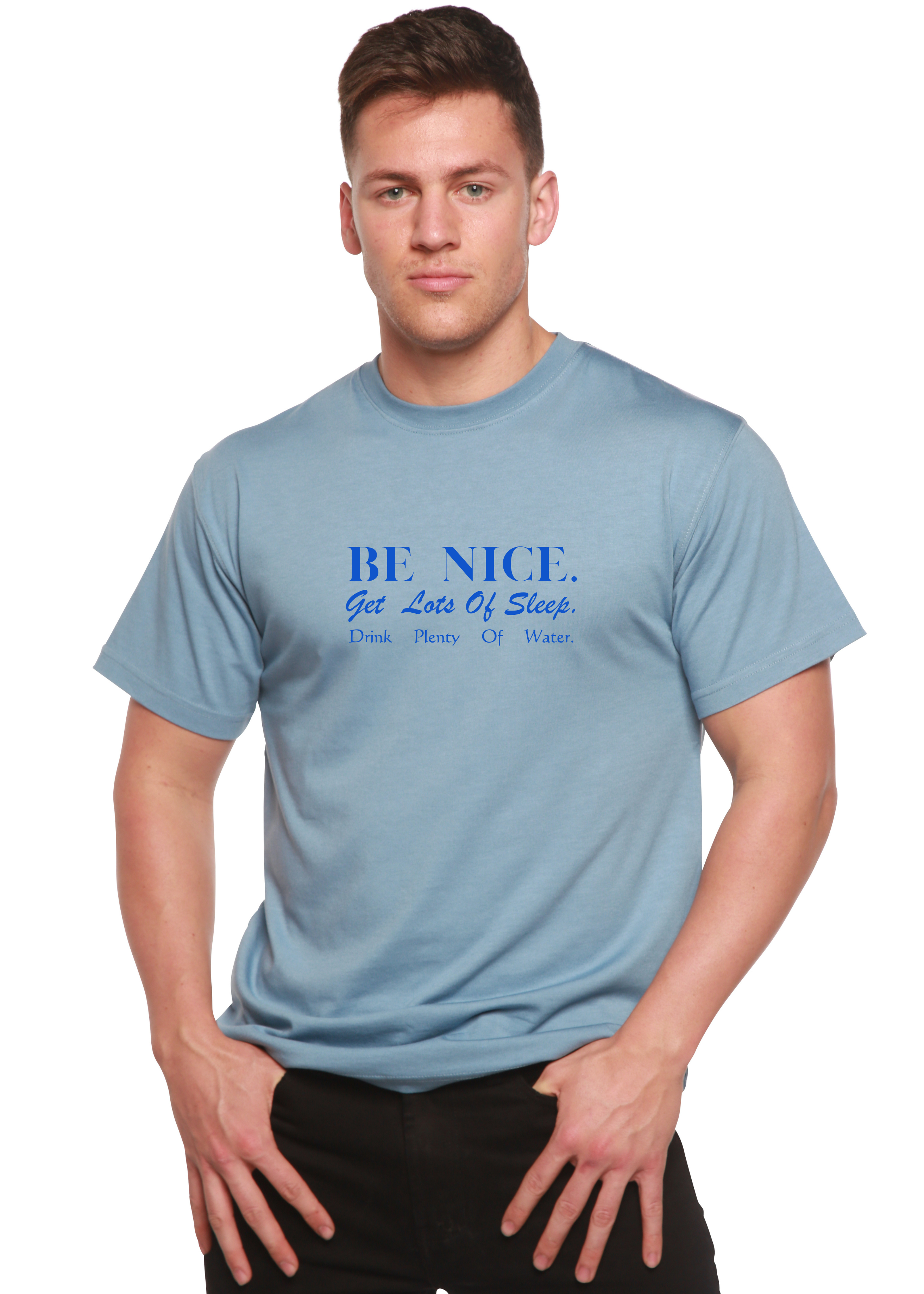 Be Nice Men's Bamboo Viscose/Organic Cotton Short Sleeve Graphic T-Shirt - The7Letter