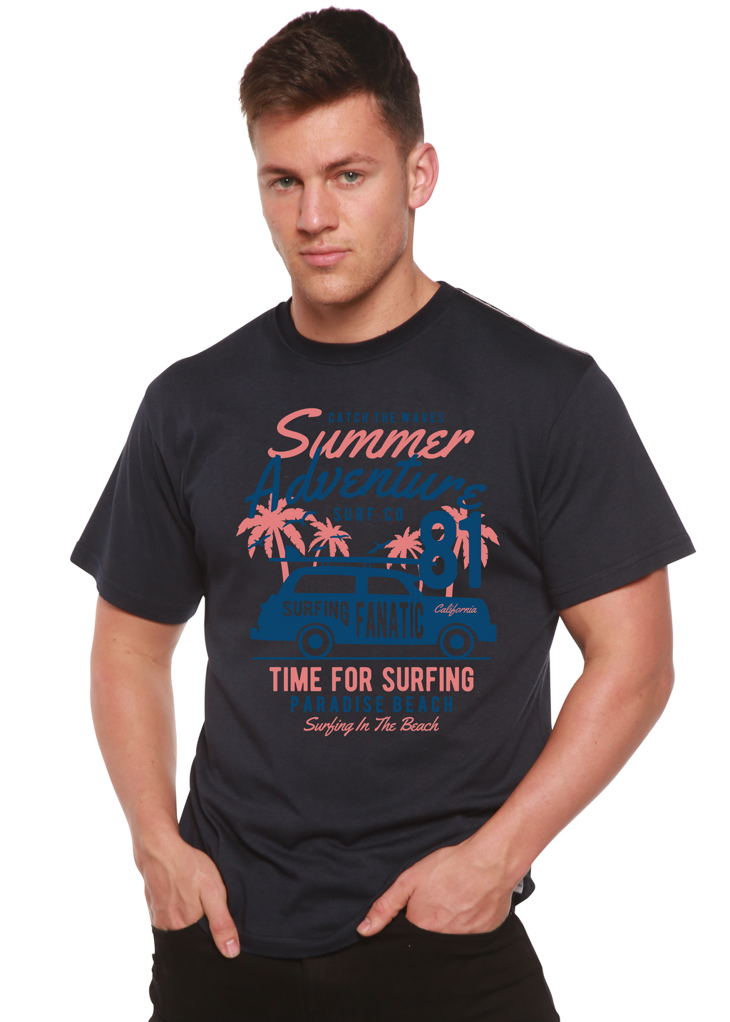 Sammer Adventure Spun Bamboo® Men's Bamboo Viscose/Organic Cotton Short Sleeve Graphic T-Shirt - The7Letter