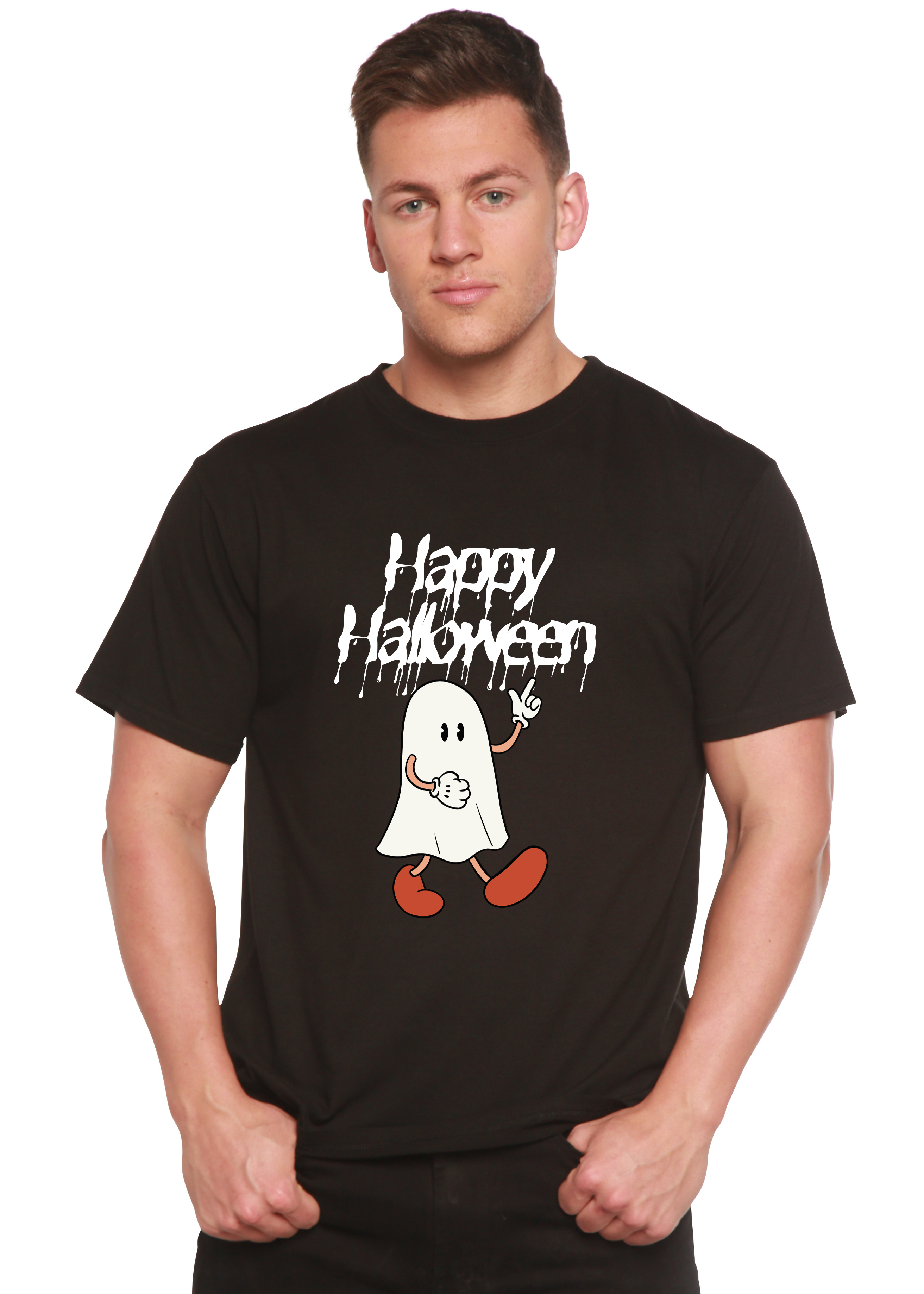 Happy Halloween Men's Bamboo Viscose/Organic Cotton Short Sleeve Graphic T-Shirt - The7Letter