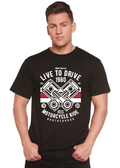Live To Ride 1980 Men's Bamboo Viscose/Organic Cotton Short Sleeve Graphic T-Shirt - The7Letter