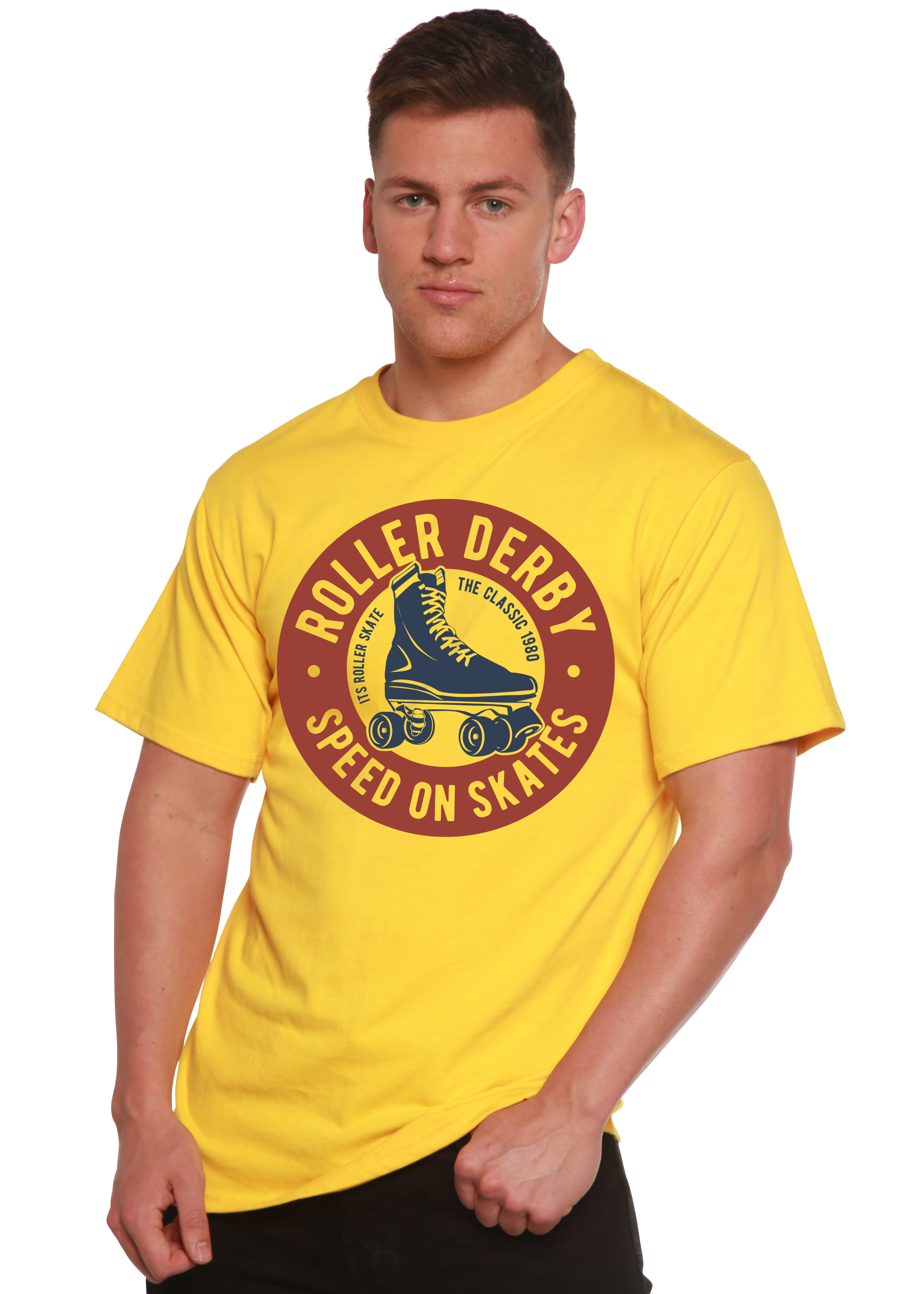 Roller Derby Spun Bamboo® Men's Bamboo Viscose/Organic Cotton Short Sleeve Graphic T-Shirt - The7Letter