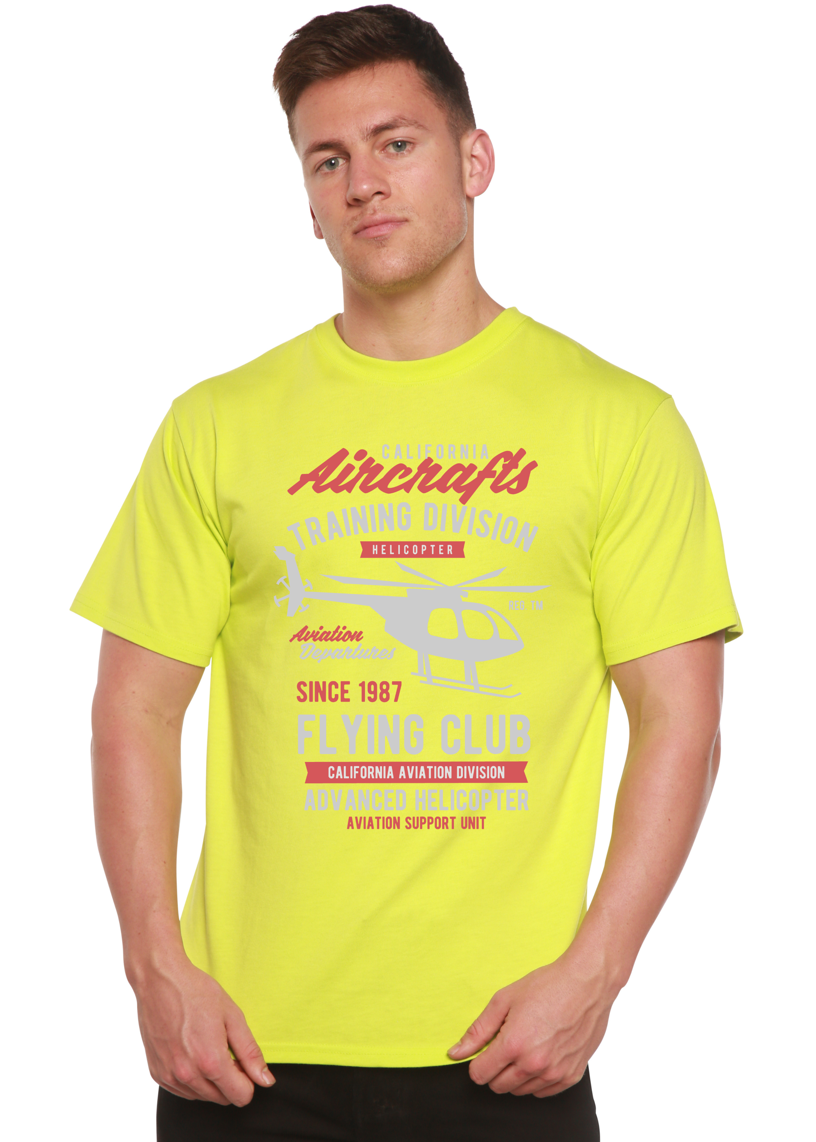 California Aircraft Men's Bamboo Viscose/Organic Cotton Short Sleeve Graphic T-Shirt - The7Letter