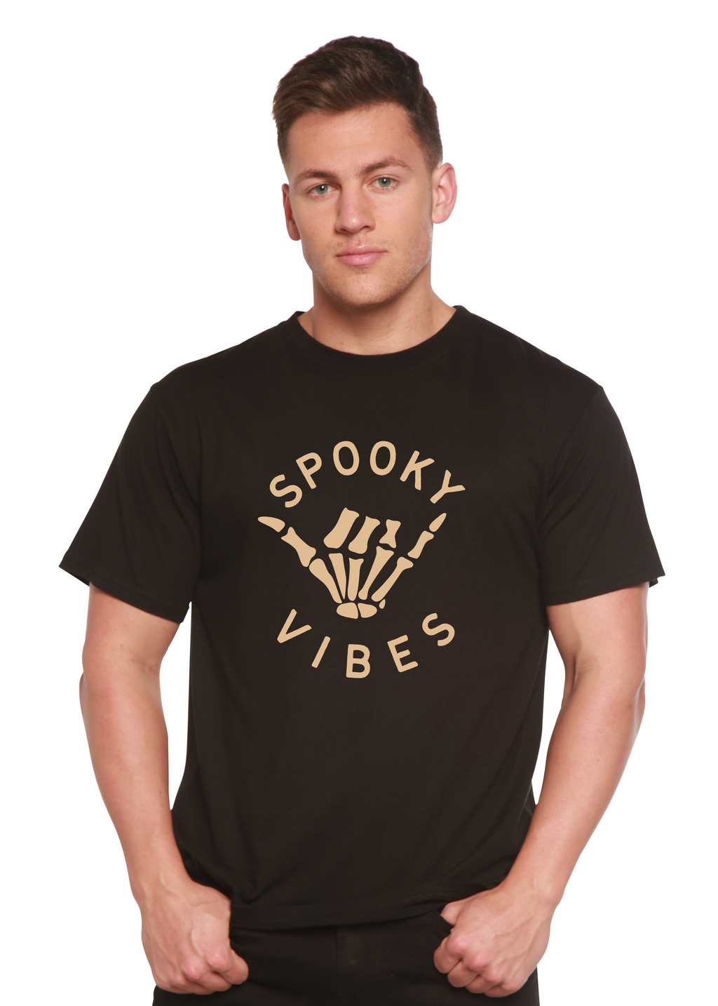 Spooky Vibes Men's Bamboo Viscose/Organic Cotton Short Sleeve Graphic T-Shirt - The7Letter