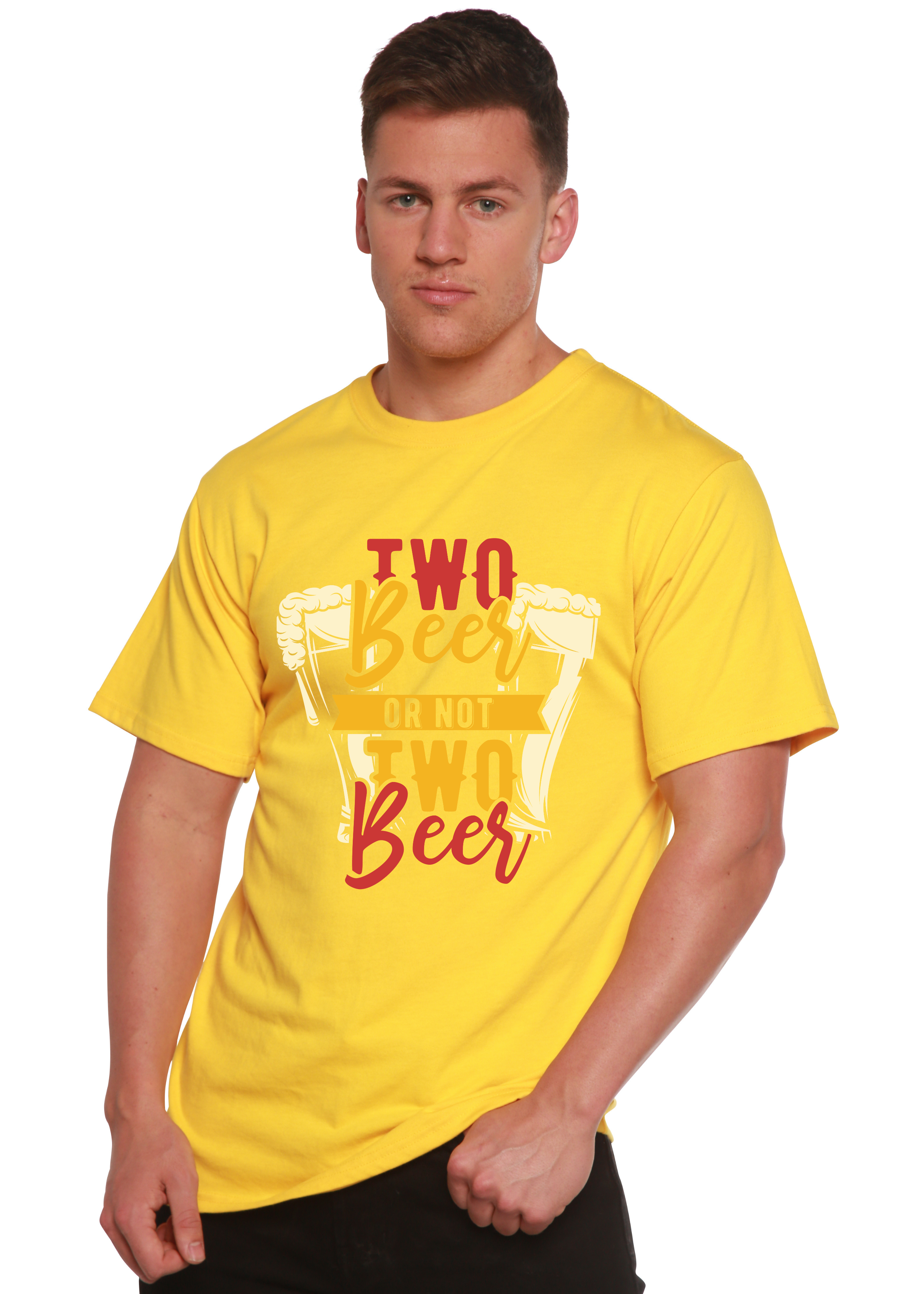 Two Beer Men's Bamboo Viscose/Organic Cotton Short Sleeve Graphic T-Shirt - The7Letter