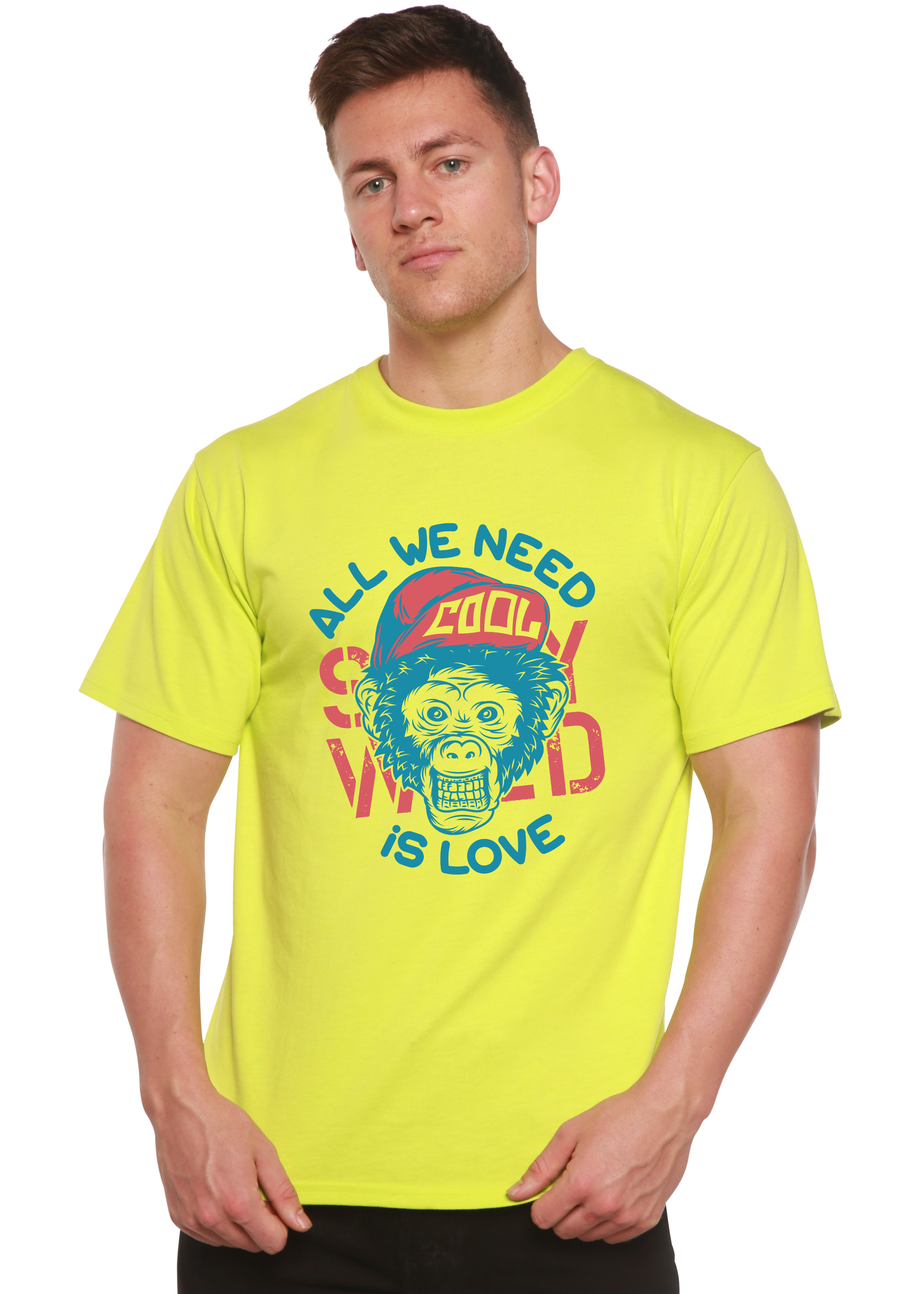 All We Need is Love Men's Bamboo Viscose/Organic Cotton Short Sleeve Graphic T-Shirt - The7Letter