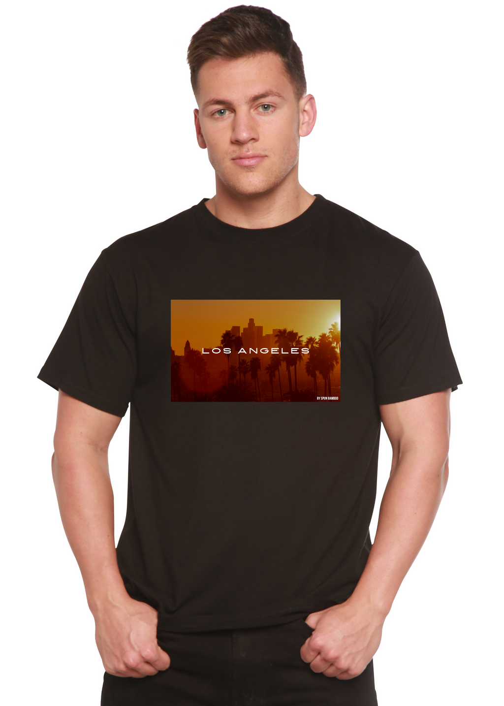 Los Angeles Unisex Bamboo Viscose/Organic Cotton Short Sleeve Graphic T-Shirt - The7Letter