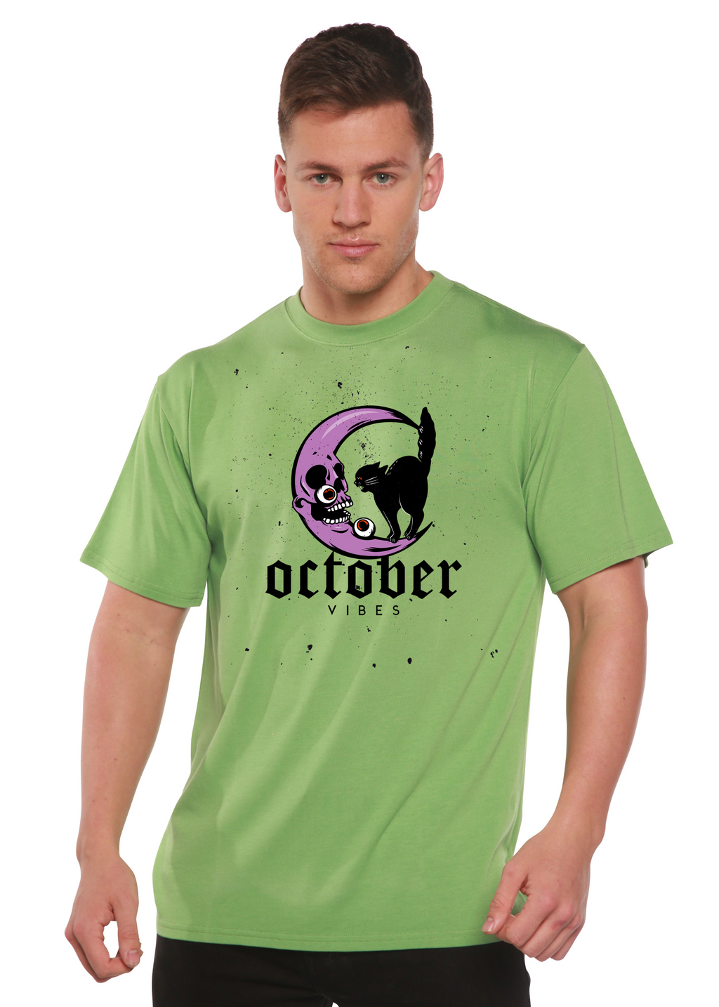 October Vibes Men's Bamboo Viscose/Organic Cotton Short Sleeve Graphic T-Shirt - The7Letter