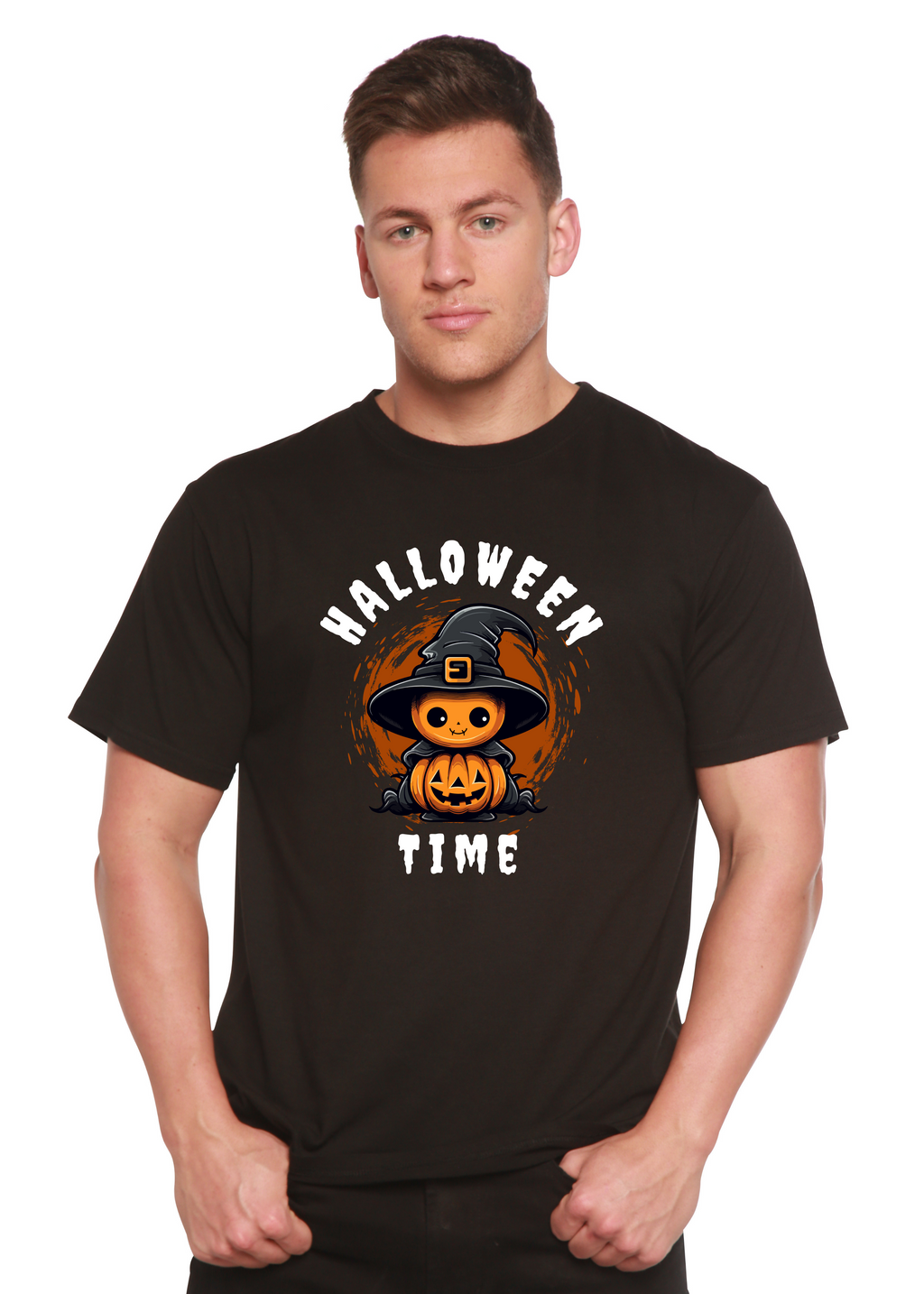 Halloween Time Unisex Bamboo Viscose/Organic Cotton Short Sleeve Graphic T-Shirt - The7Letter