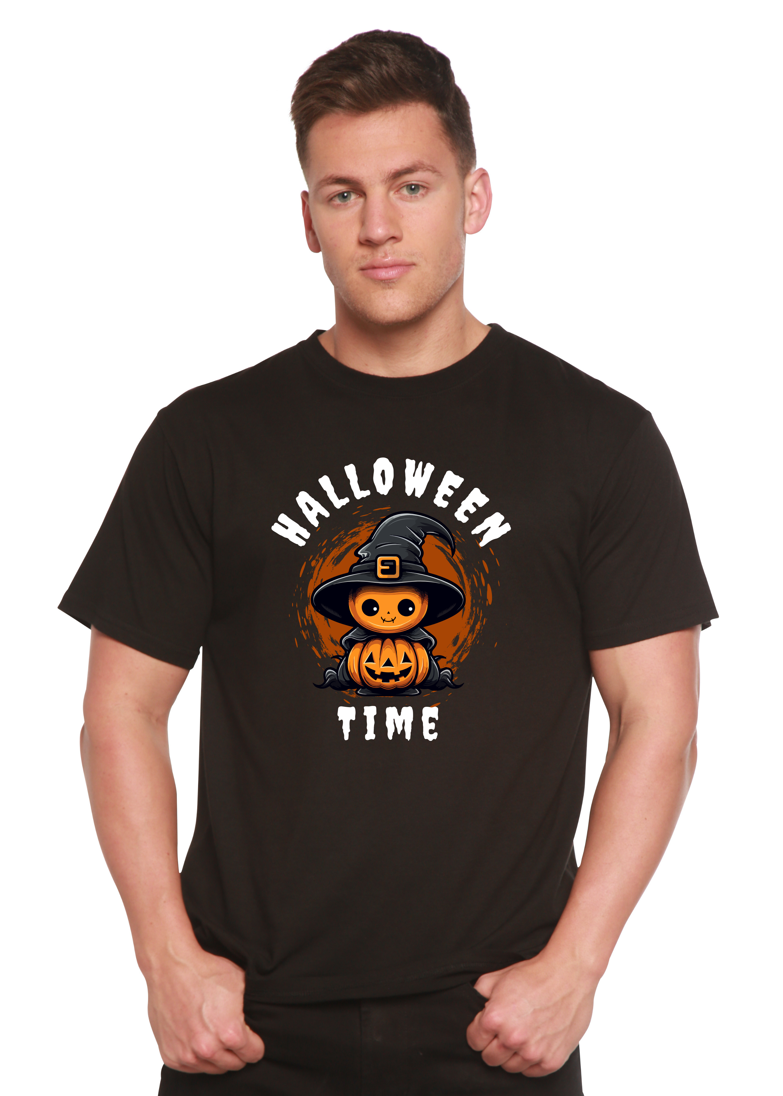 Halloween Time Unisex Bamboo Viscose/Organic Cotton Short Sleeve Graphic T-Shirt - The7Letter