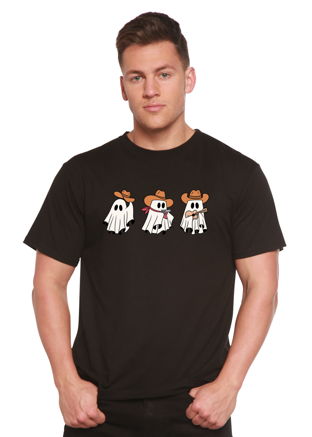 Cowboy Ghosts Unisex Bamboo Viscose/Organic Cotton Short Sleeve Graphic T-Shirt - The7Letter