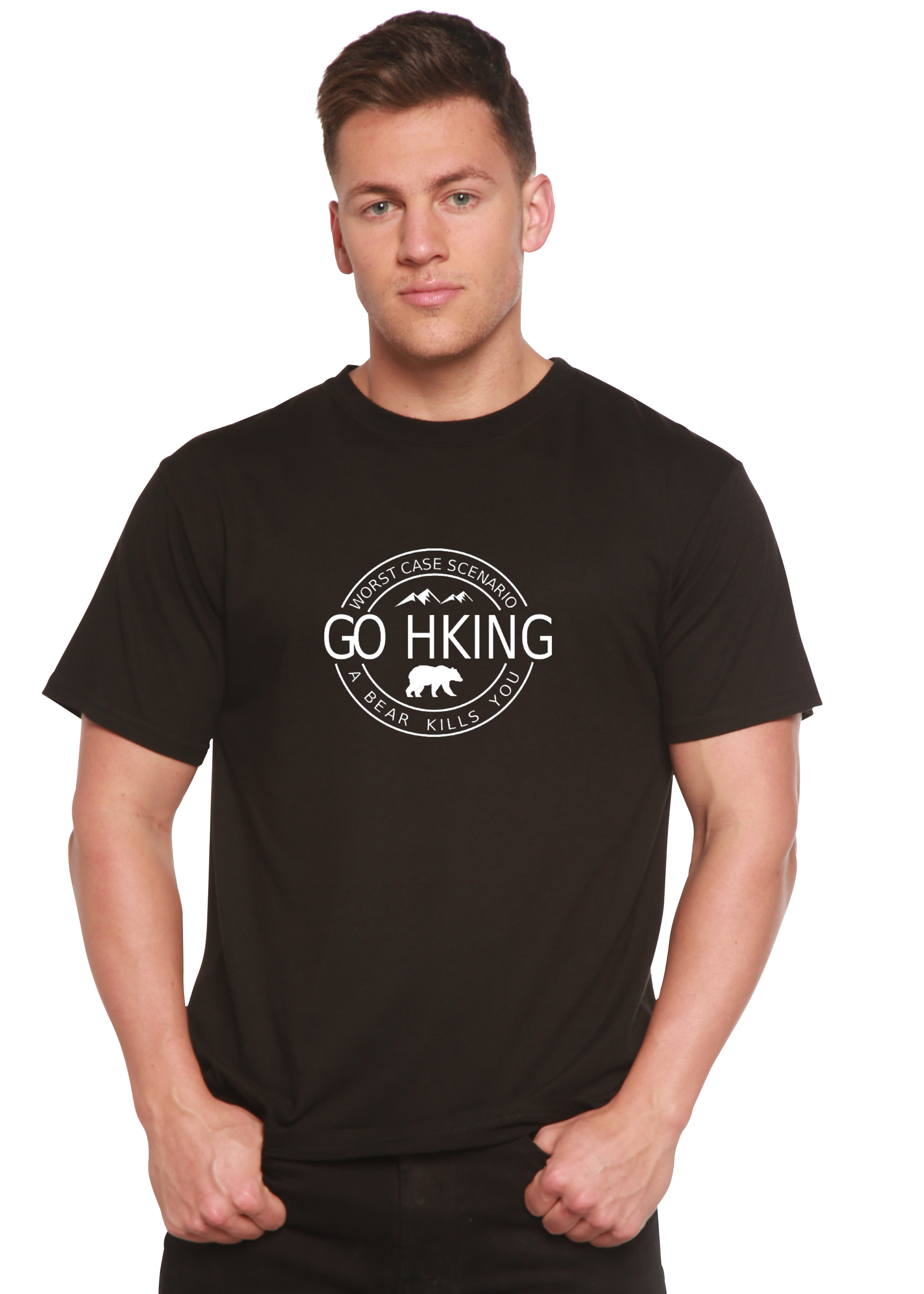 Go Hiking Men's Bamboo Viscose/Organic Cotton Short Sleeve Graphic T-Shirt - The7Letter