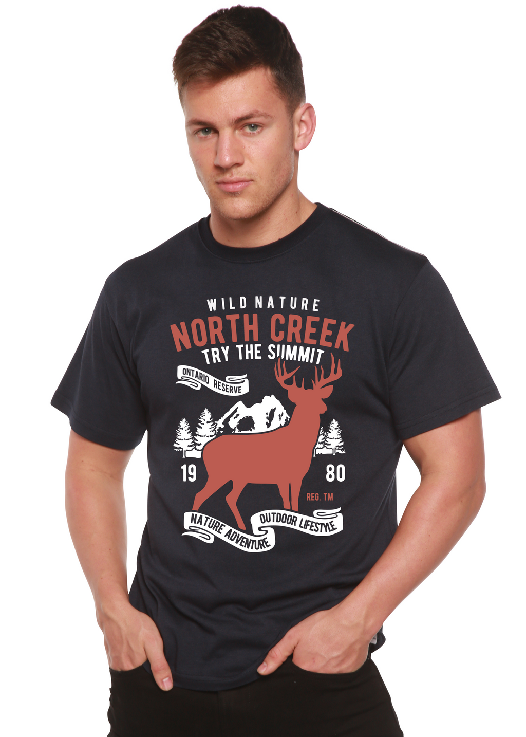 North Creek Spun Bamboo® Men's Bamboo Viscose/Organic Cotton Short Sleeve Graphic T-Shirt - The7Letter