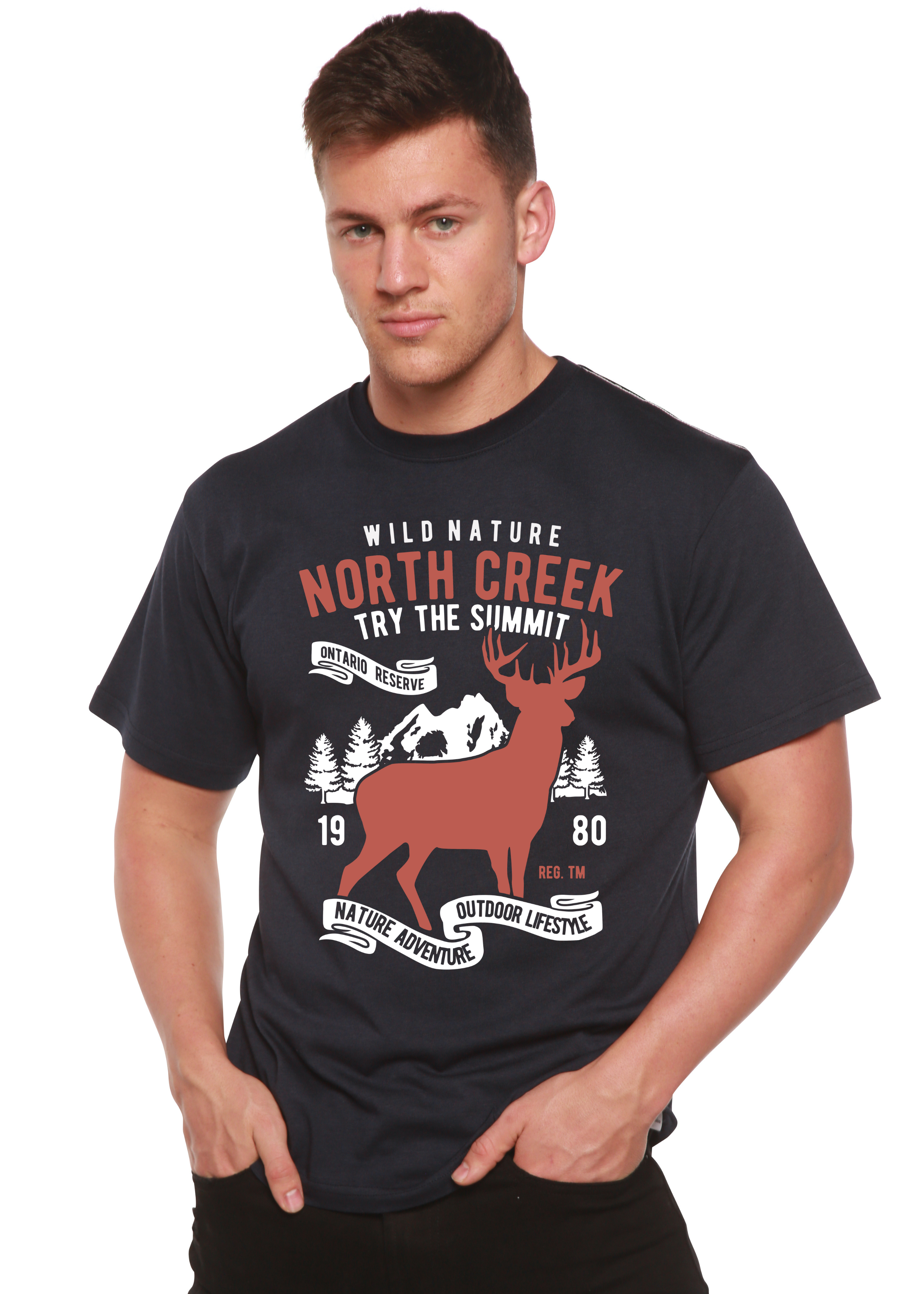 North Creek Spun Bamboo® Men's Bamboo Viscose/Organic Cotton Short Sleeve Graphic T-Shirt - The7Letter
