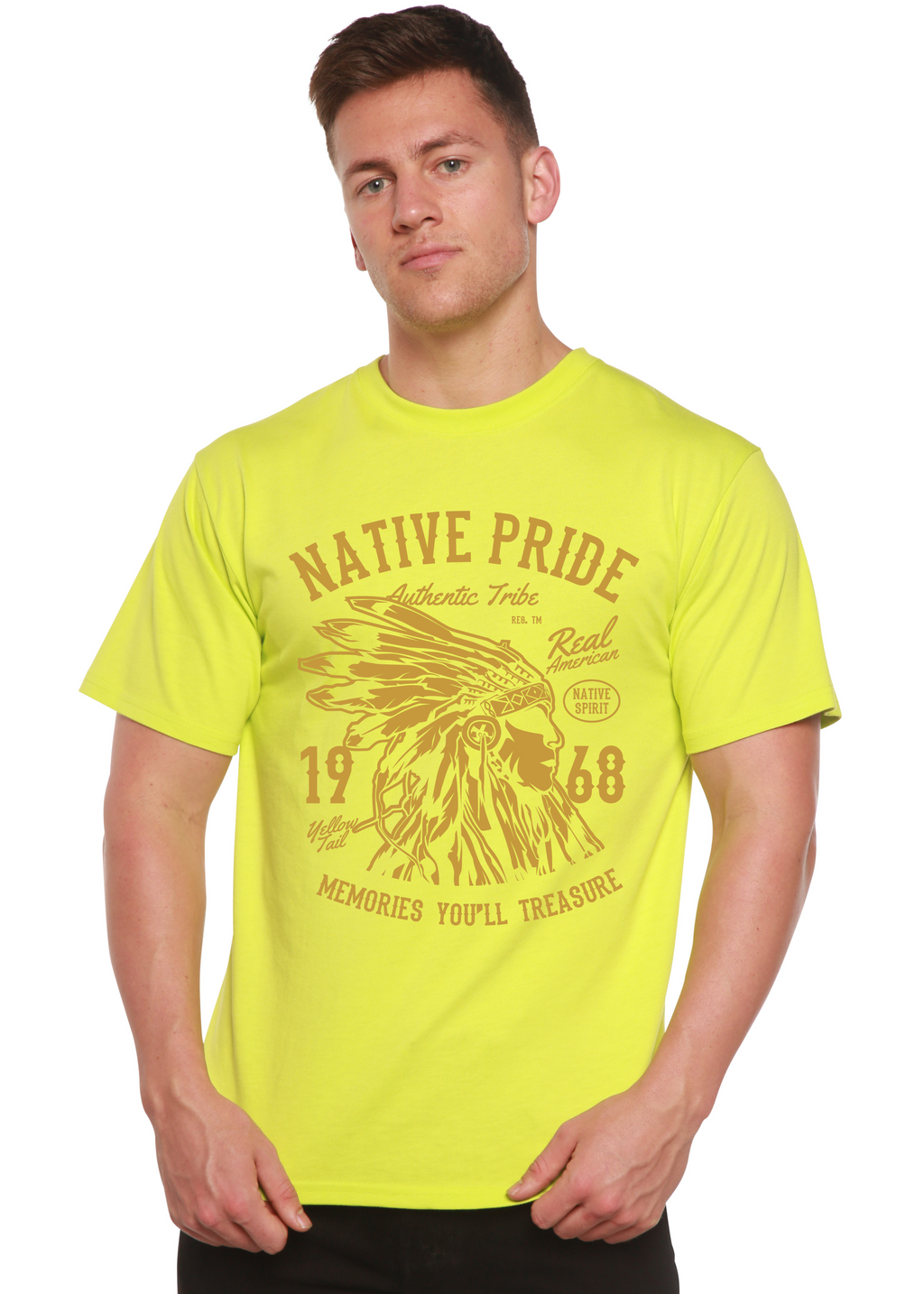 Native Pride Spun Bamboo® Men's Bamboo Viscose/Organic Cotton Short Sleeve Graphic T-Shirt - The7Letter