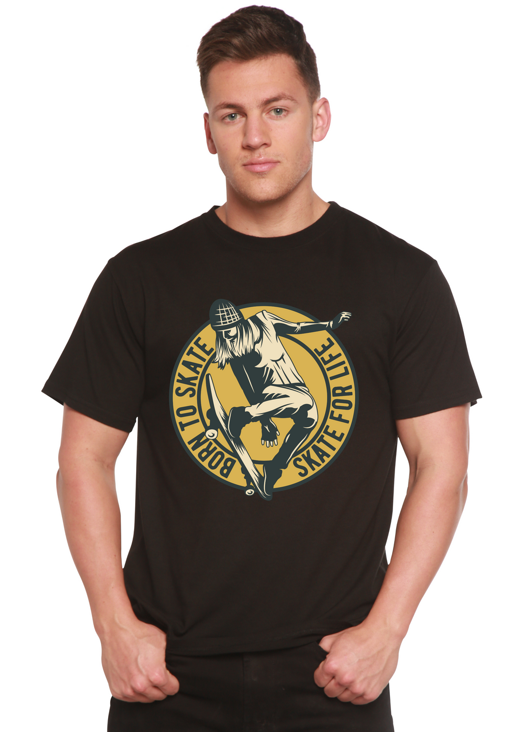 Skate For Life Men's Bamboo Viscose/Organic Cotton Short Sleeve Graphic T-Shirt - The7Letter