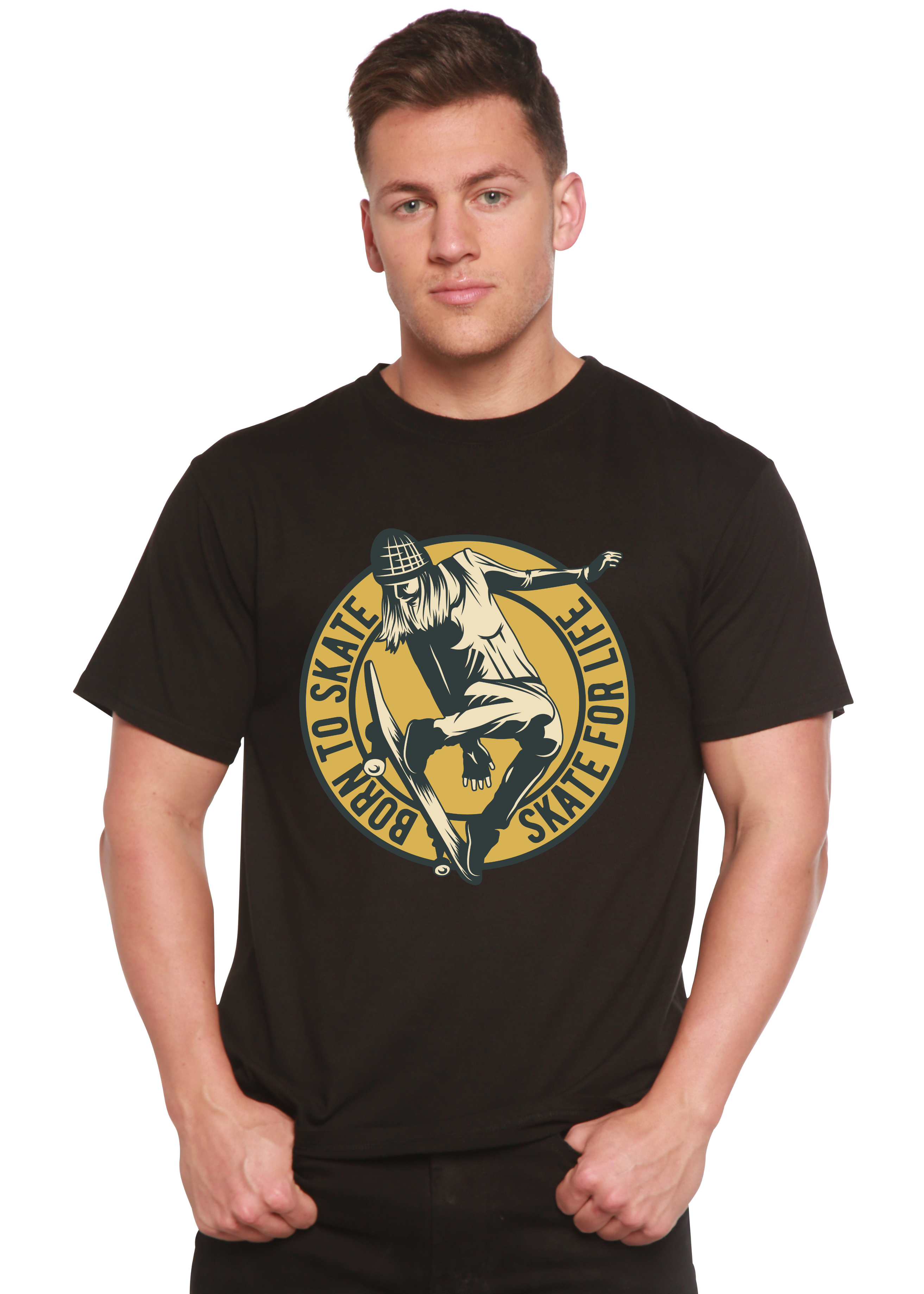 Skate For Life Men's Bamboo Viscose/Organic Cotton Short Sleeve Graphic T-Shirt - The7Letter