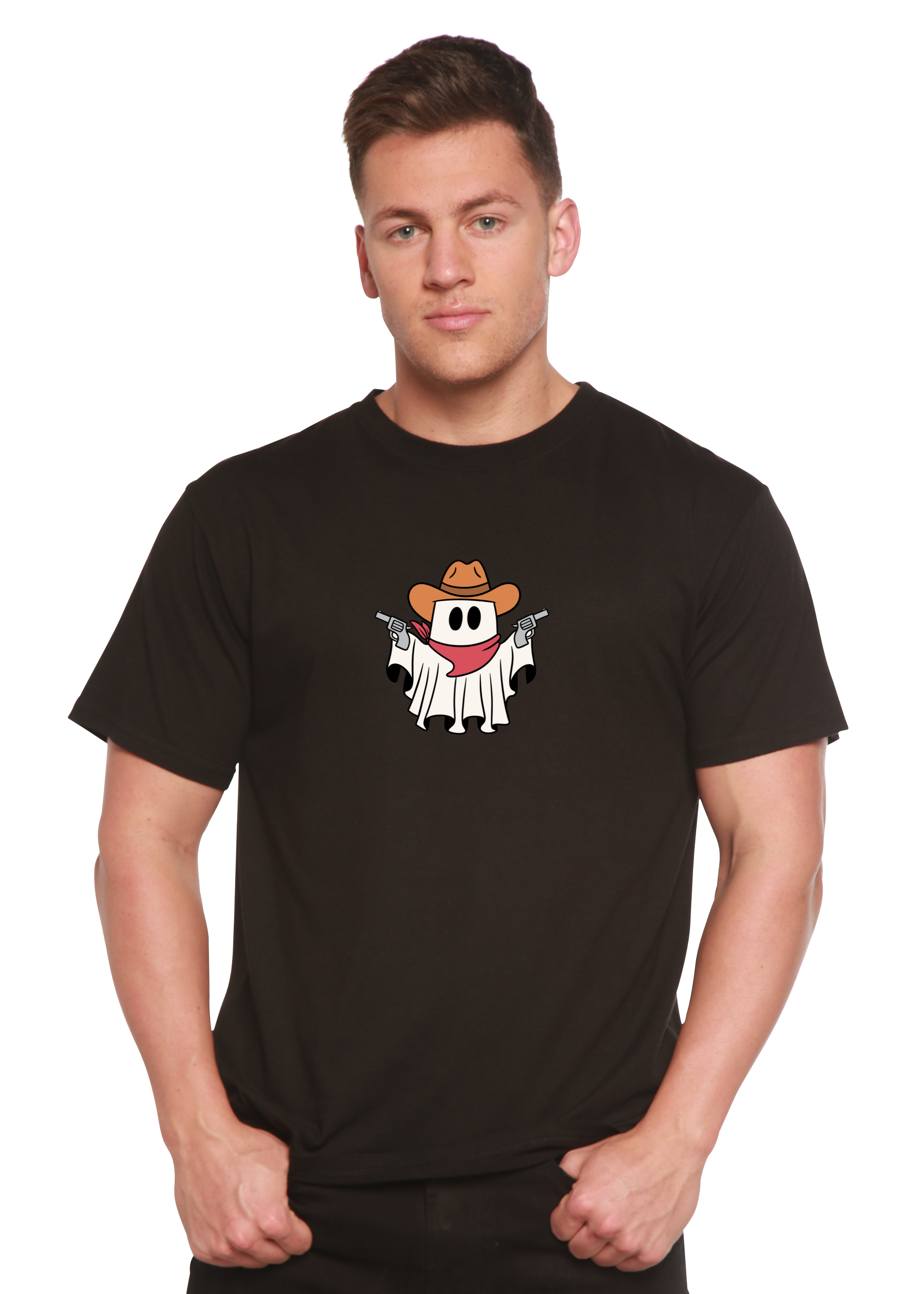 Cowboy Ghost Unisex Bamboo Viscose/Organic Cotton Short Sleeve Graphic T-Shirt - The7Letter