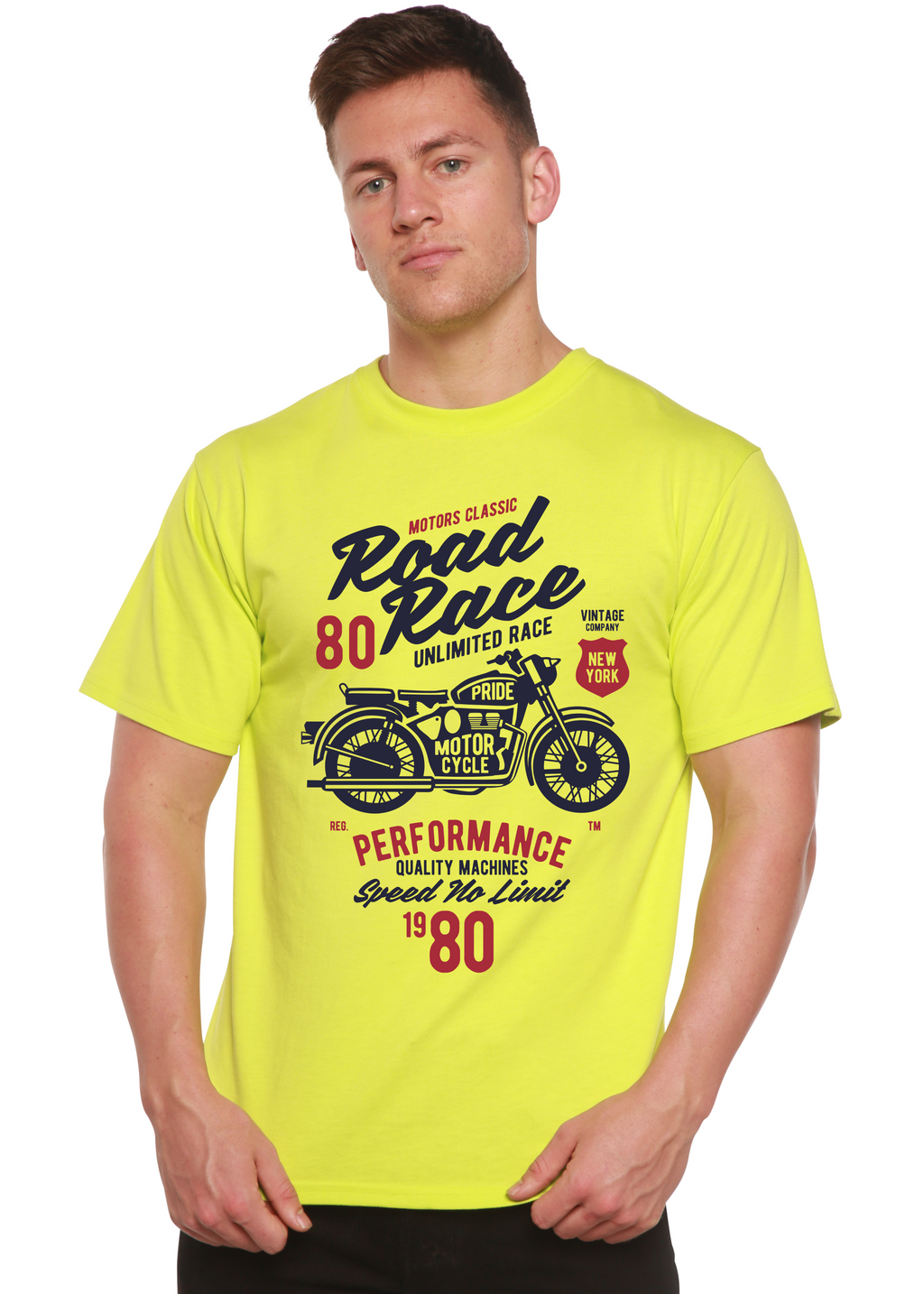 Road Race Motorcycles Spun Bamboo® Men's Bamboo Viscose/Organic Cotton Short Sleeve Graphic T-Shirt - The7Letter