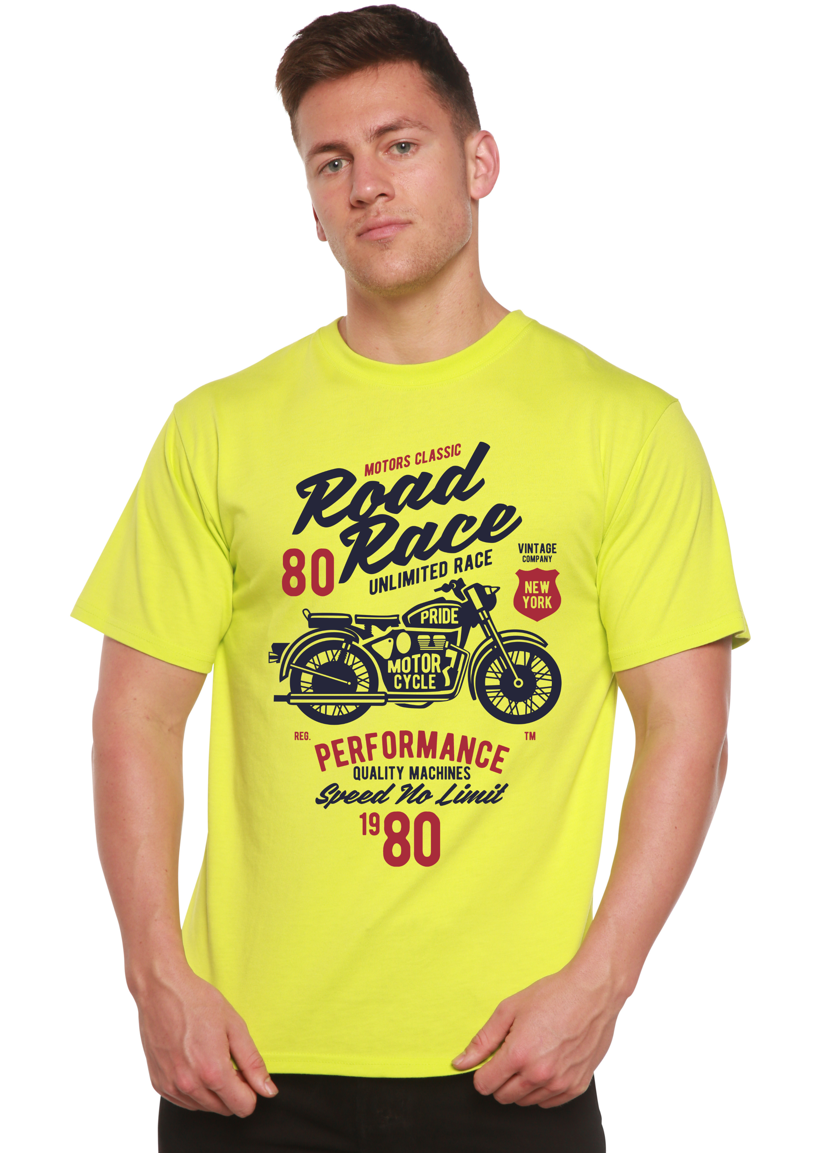 Road Race Motorcycles Spun Bamboo® Men's Bamboo Viscose/Organic Cotton Short Sleeve Graphic T-Shirt - The7Letter