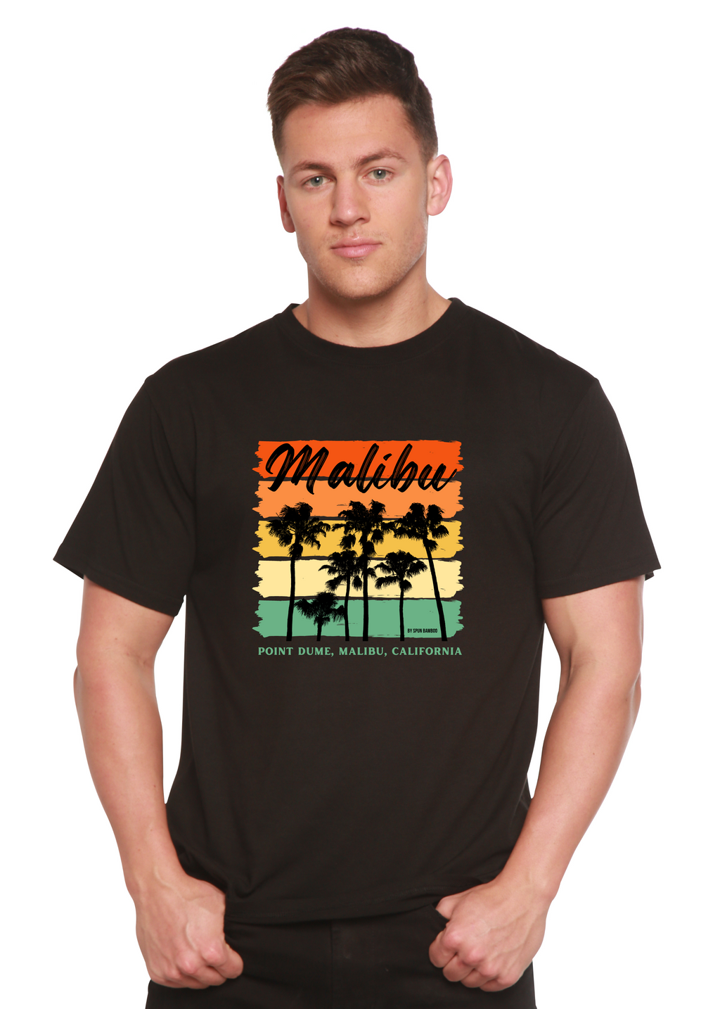 Malibu Unisex Bamboo Viscose/Organic Cotton Short Sleeve Graphic T-Shirt - The7Letter
