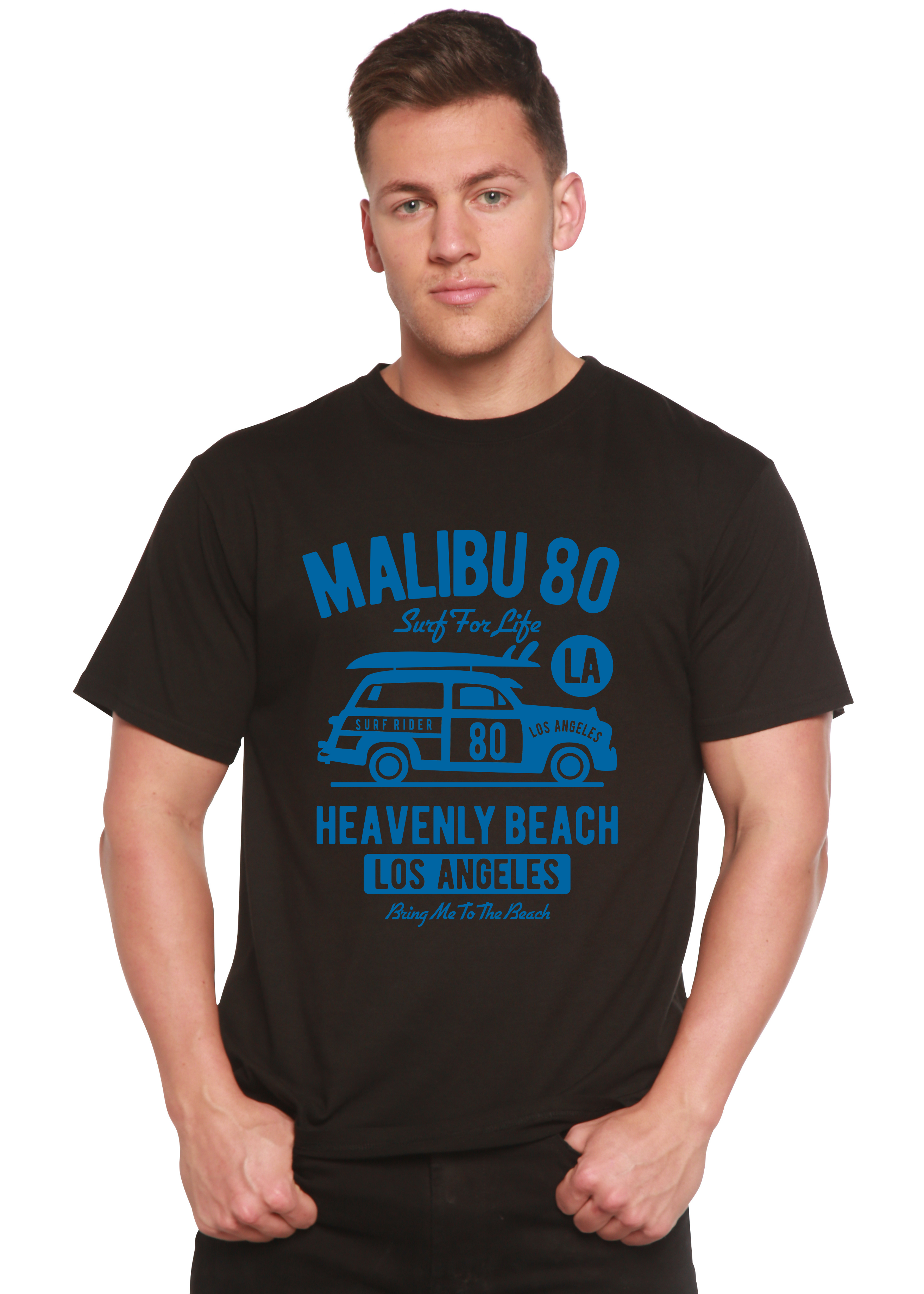 Malibu 80 Men's Bamboo Viscose/Organic Cotton Short Sleeve Graphic T-Shirt - The7Letter