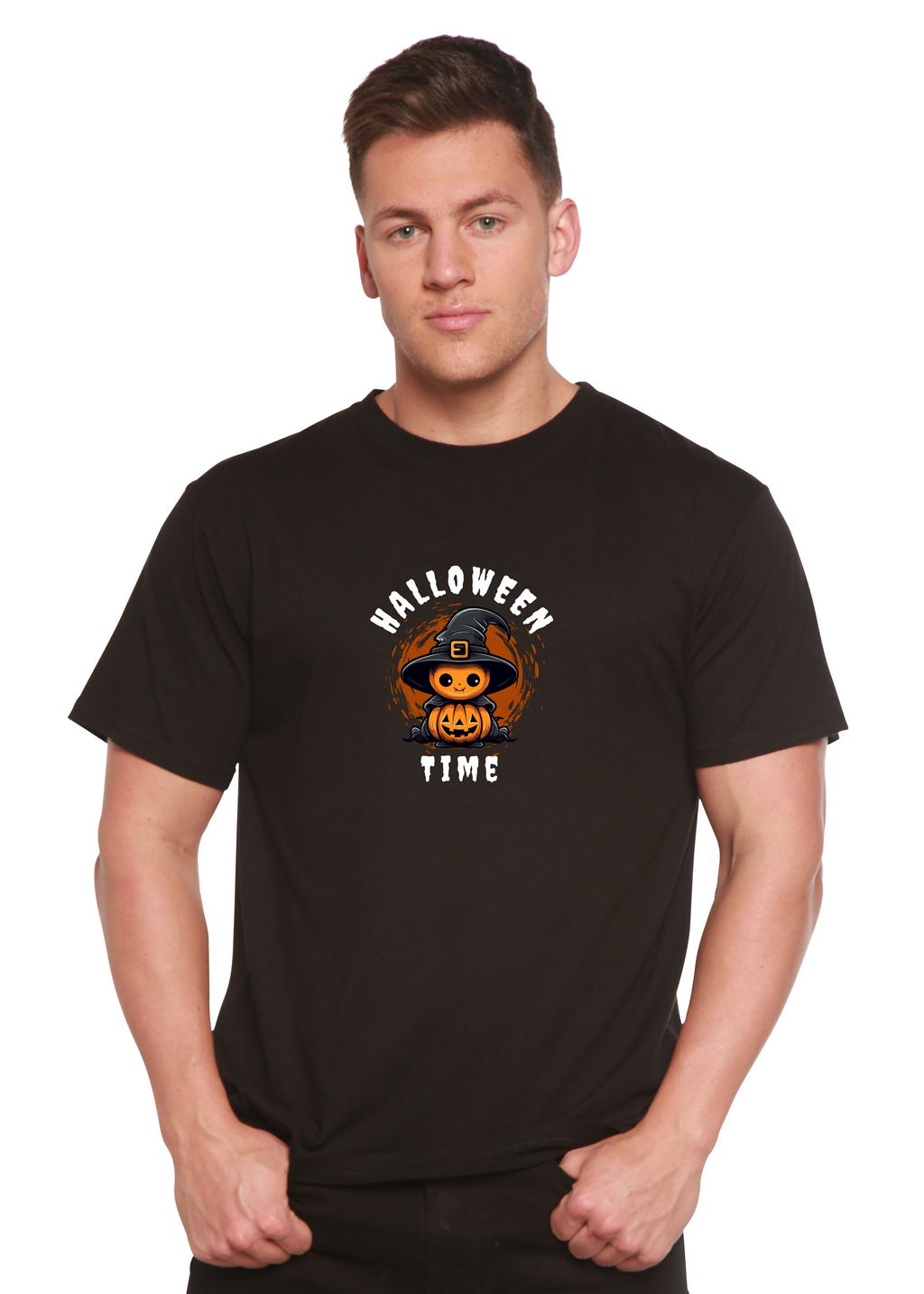 Halloween Time Unisex Bamboo Viscose/Organic Cotton Short Sleeve Graphic T-Shirt - The7Letter