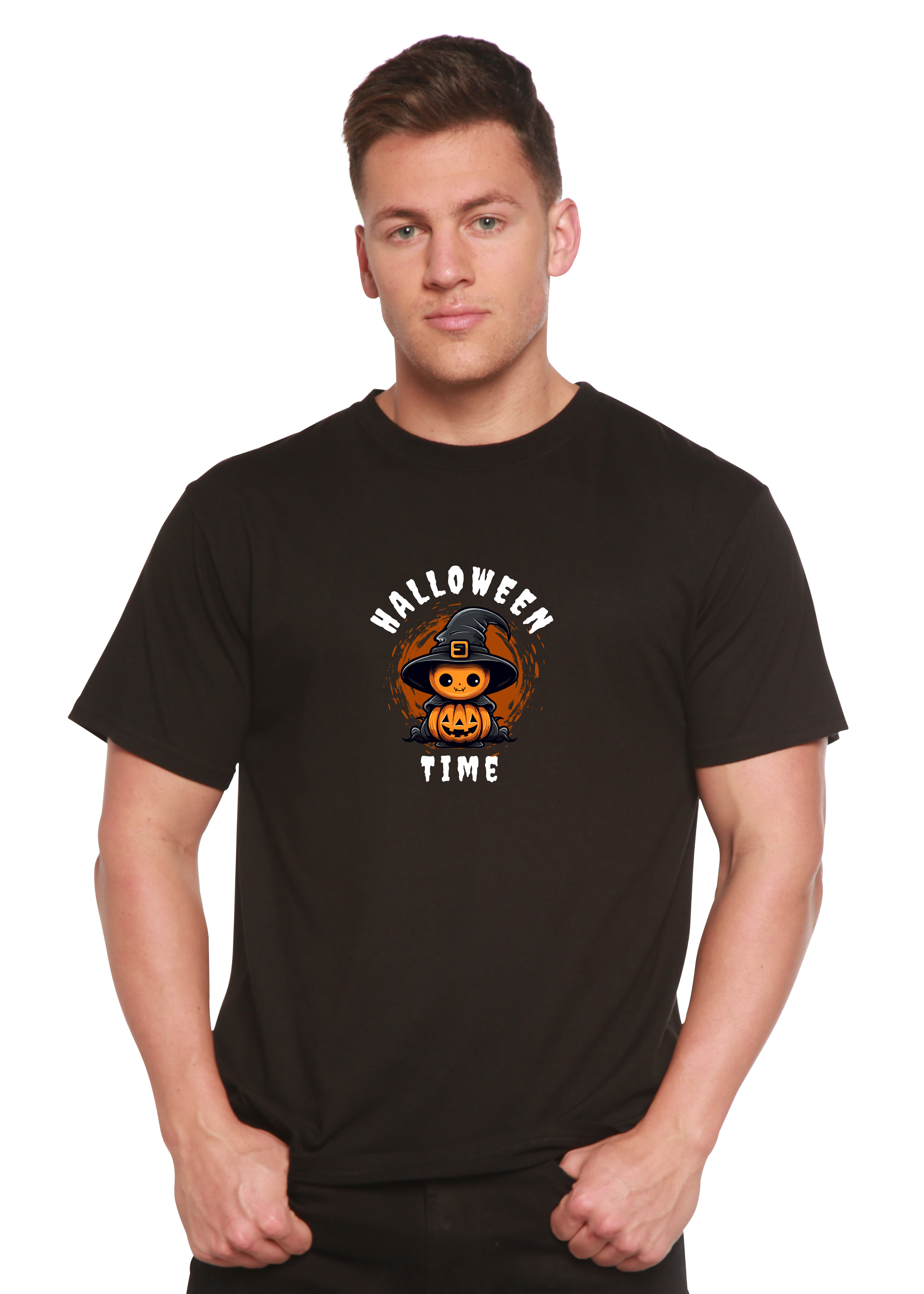 Halloween Time Unisex Bamboo Viscose/Organic Cotton Short Sleeve Graphic T-Shirt - The7Letter